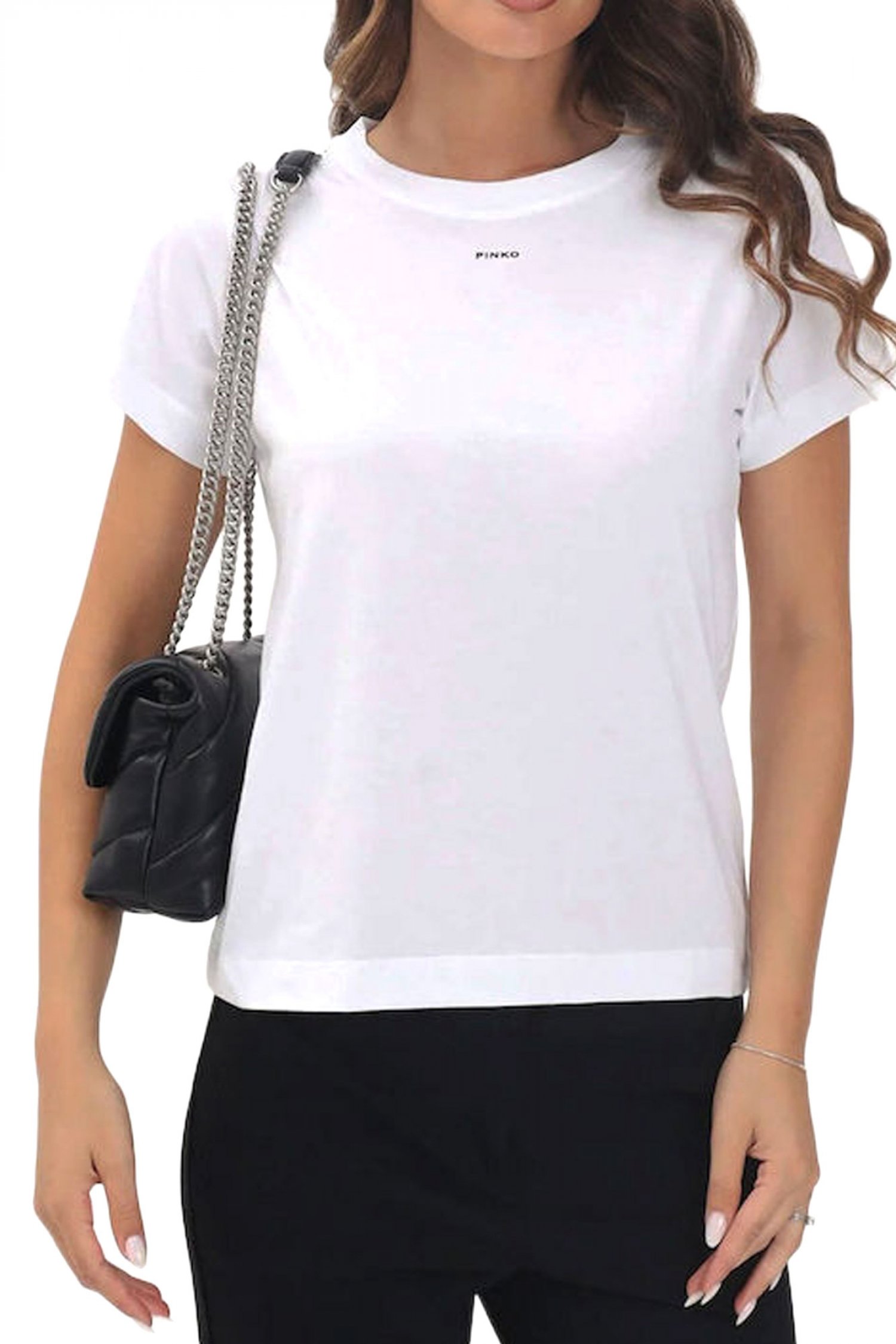 PINKO T-SHIRT BASICO T-SHIRT ΛΕΥΚΟ