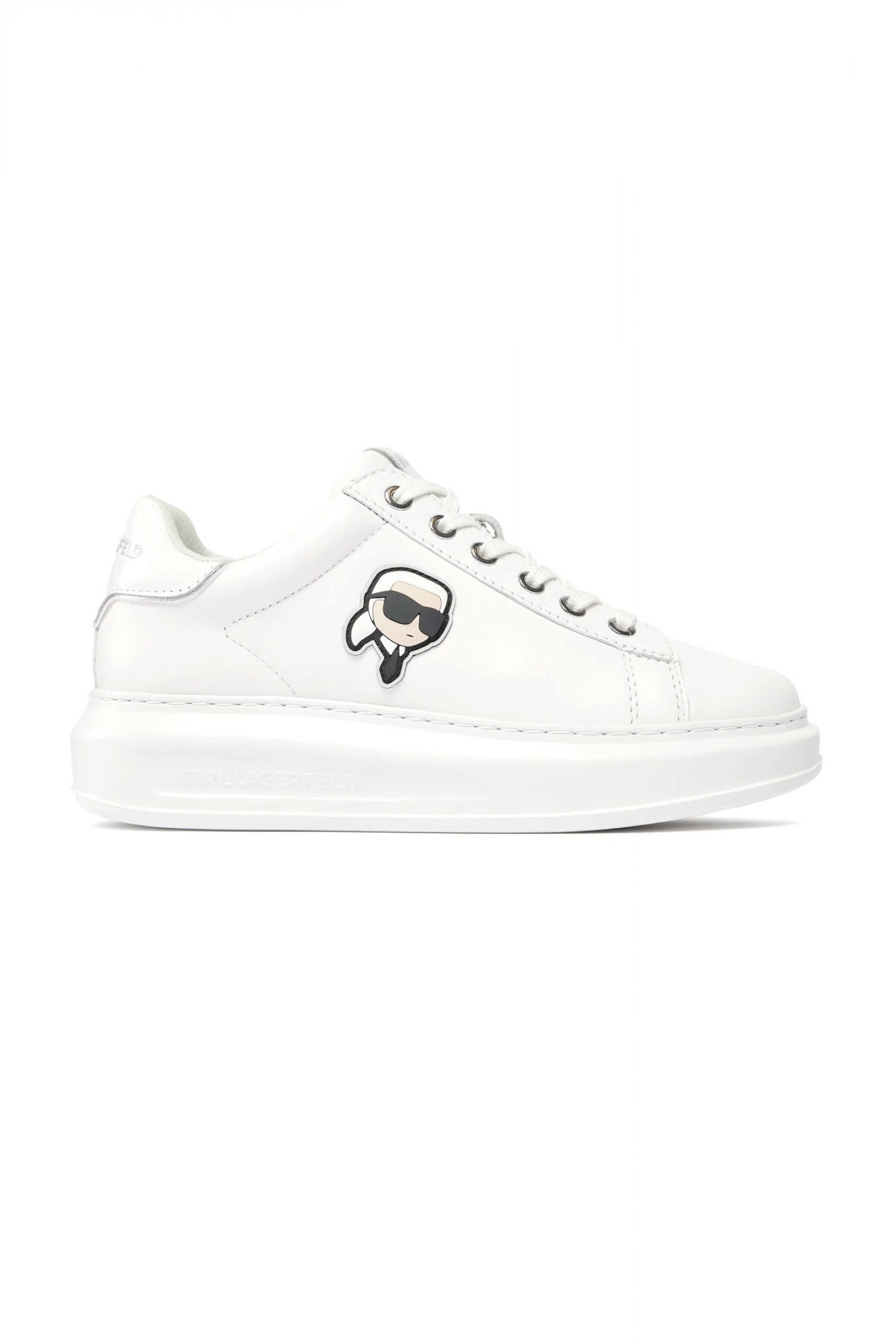 KARL LAGERFELD ΠΑΠΟΥΤΣΙΑ ΓΥΝΑΙΚΕΙΑ SNEAKERS KAPRI LOGO ΛΕΥΚΟ