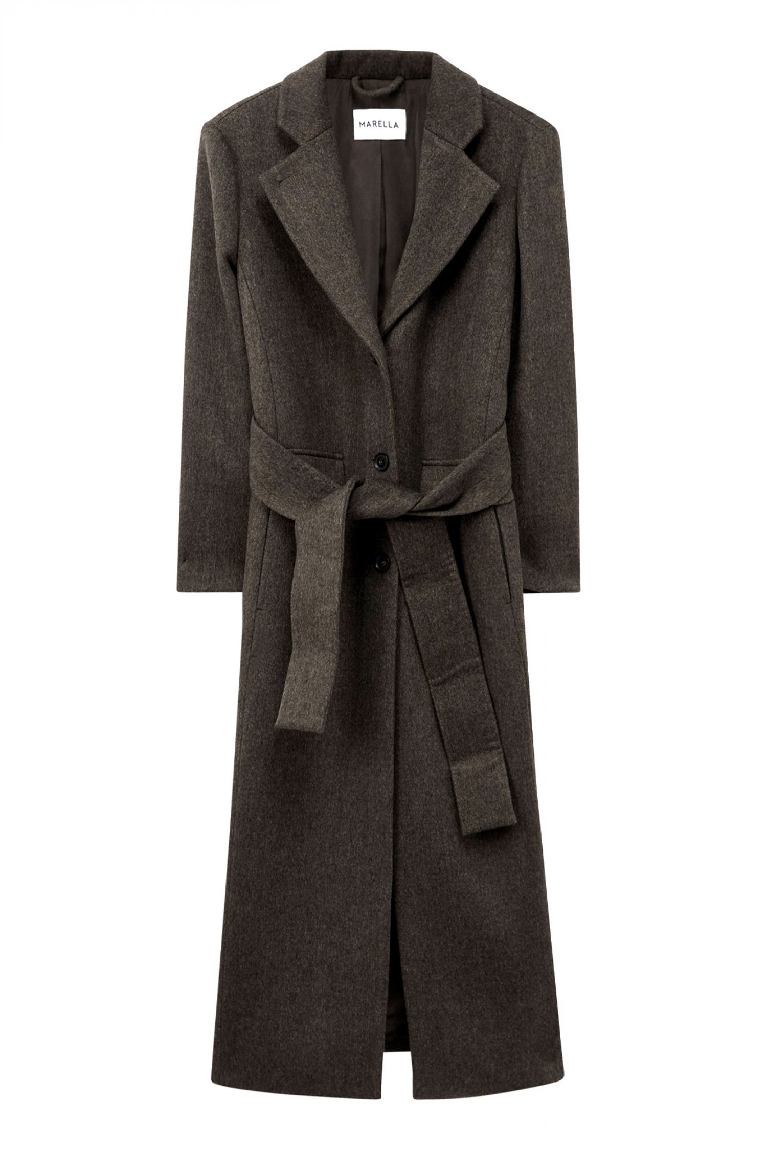 MARELLA ΠΑΛΤΟ GIOSTRO ΑΠΟΣΠΩΜΕΝΗ ΖΩΝΗ ΚΑΦΕ ΣΚΟΥΡΟ