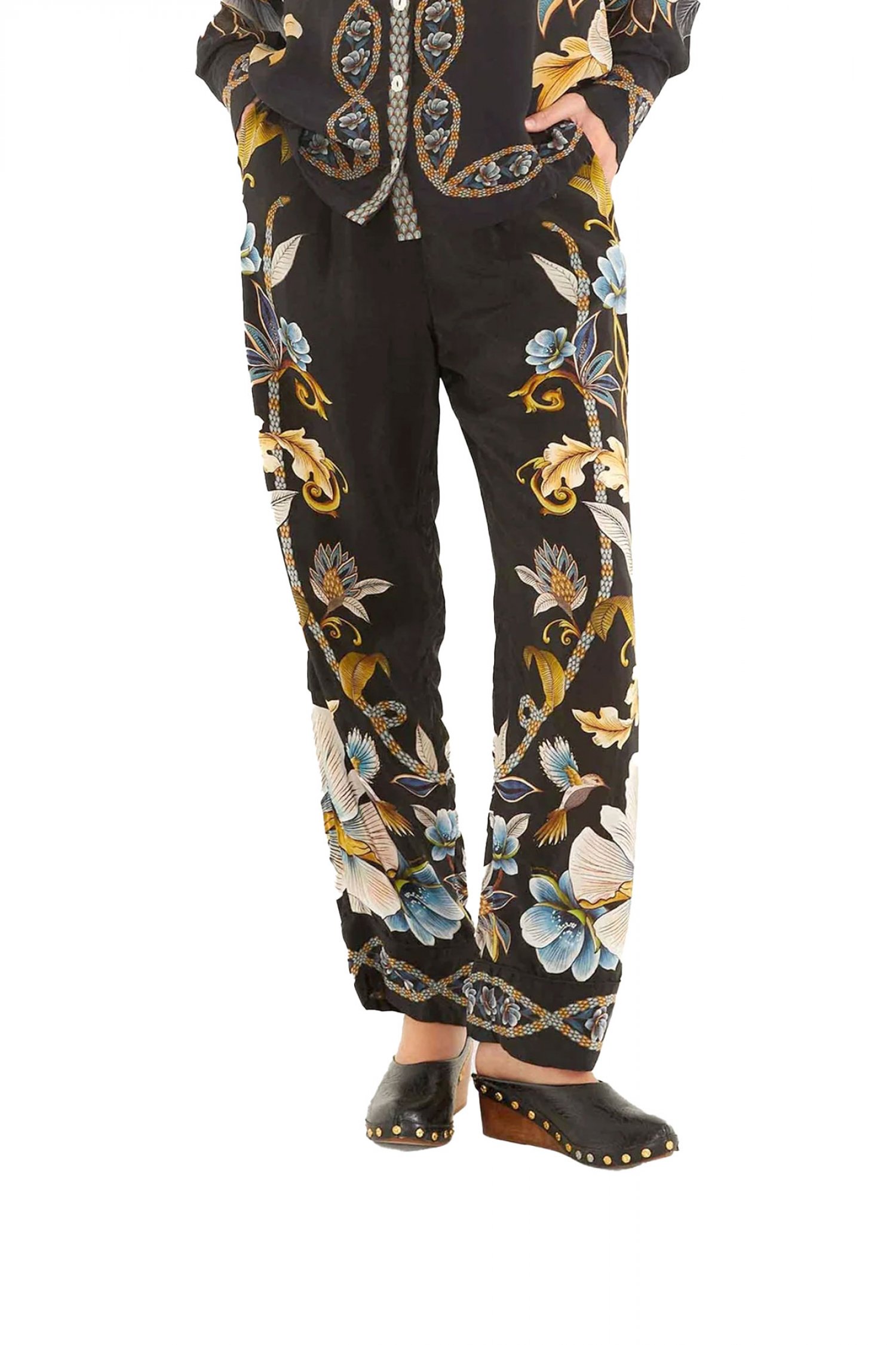 FARM RIO ΠΑΝΤΕΛΟΝΙ SNAKE GARDEN PAJAMA ΕΜΡΙΜΕ ΜΑΥΡΟ