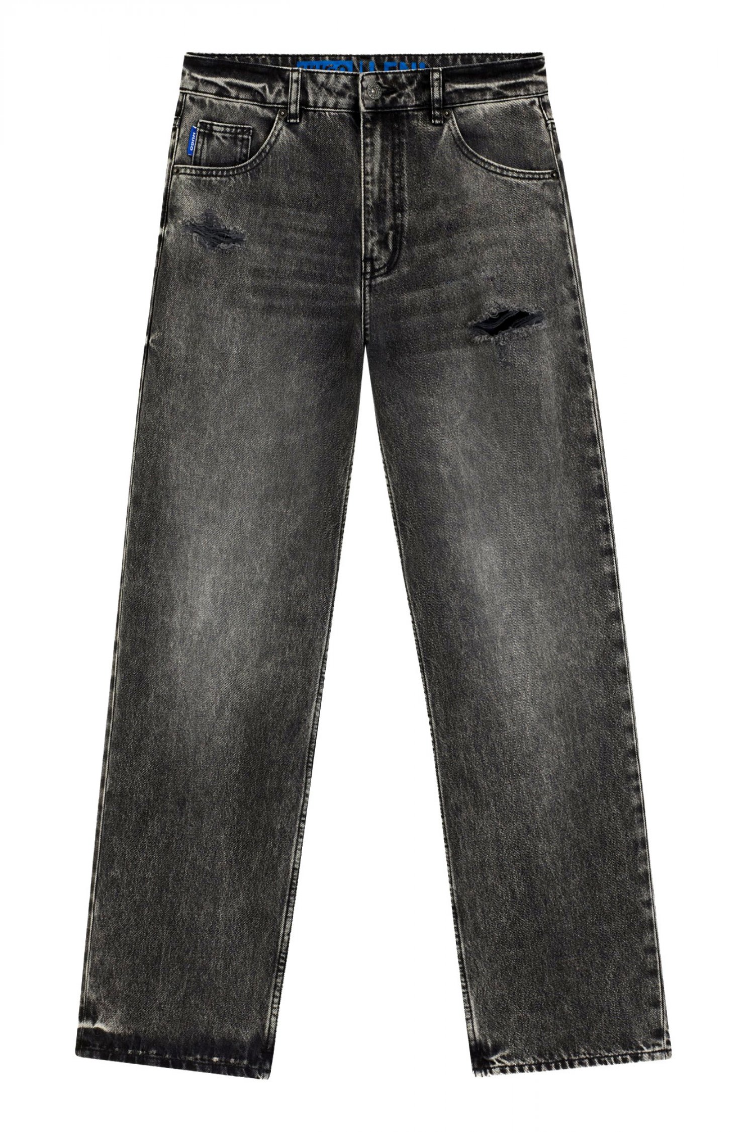 HUGO BLUE ΠΑΝΤΕΛΟΝΙ JEANS LENI LOOSE FIT ΓΚΡΙ