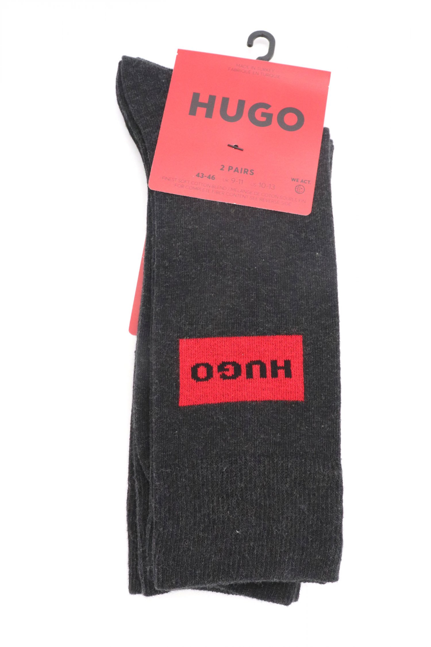 HUGO ΚΑΛΤΣΕΣ 2P RS RED LABEL CC LOGO ΓΚΡΙ