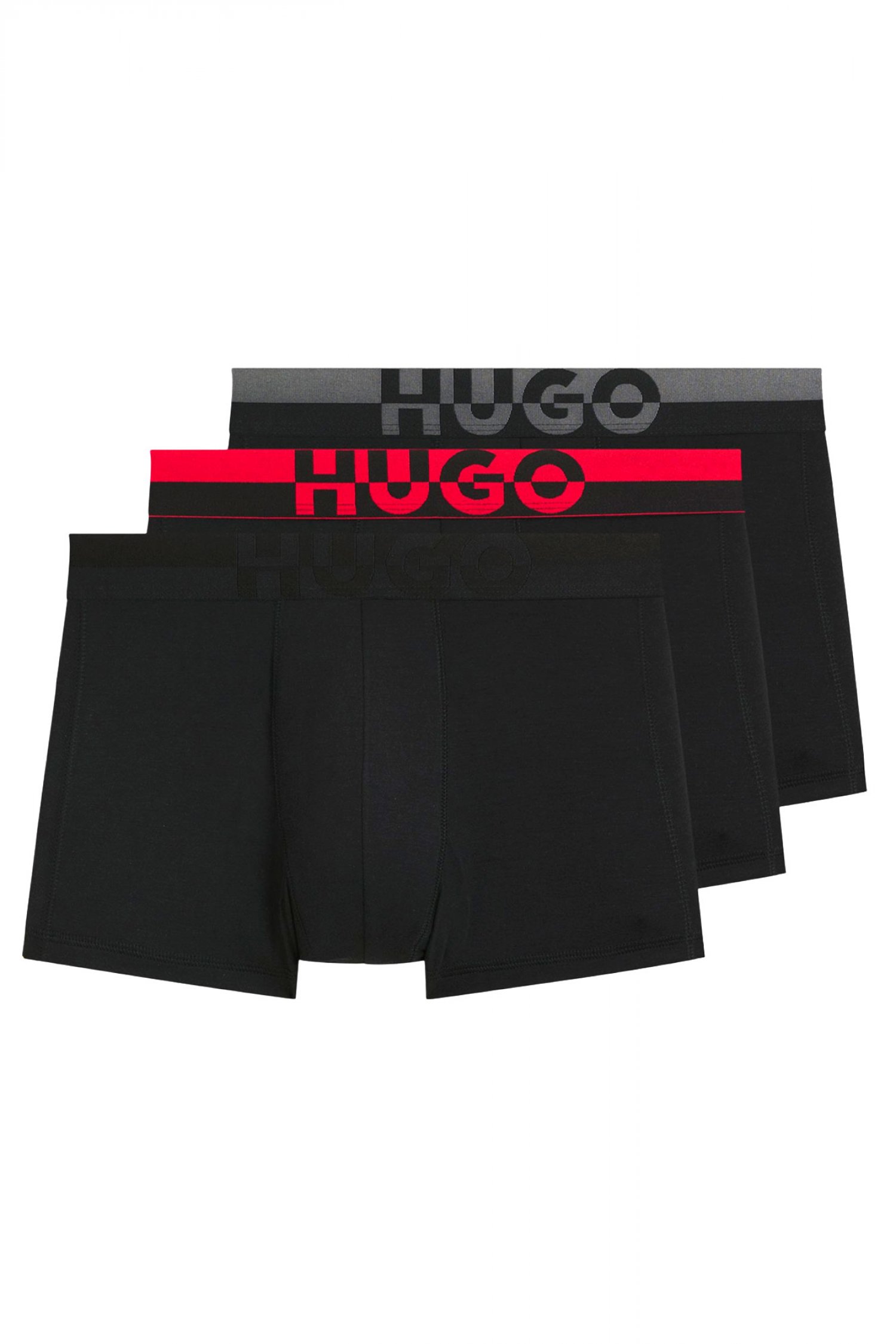 HUGO ΕΣΩΡΟΥΧΑ TRUNK TRIPLET SPLIT LOGO ΜΑΥΡΟ