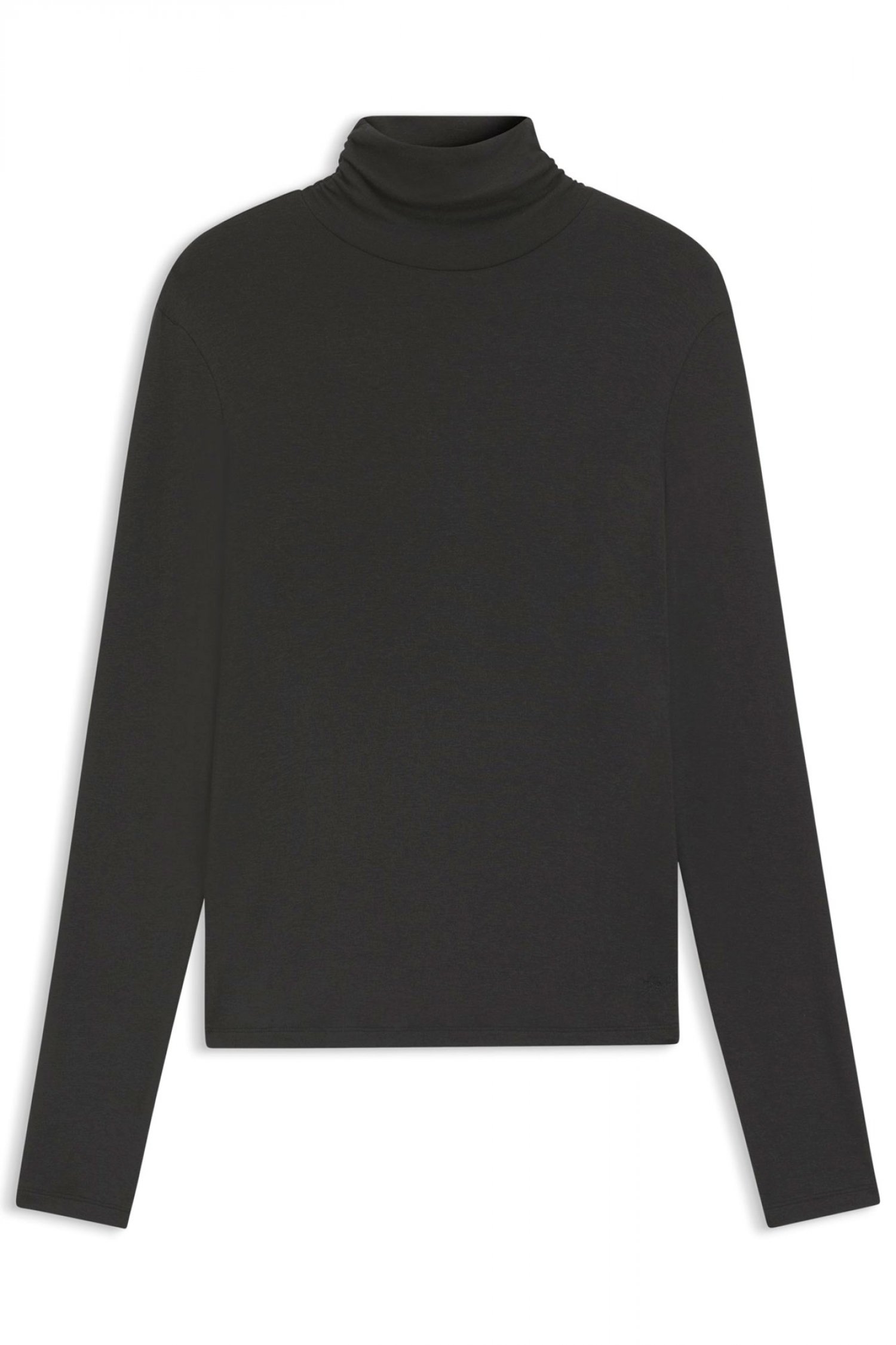 BOSS CASUAL TOP TURTLENECK C_ELIANA SLIM FIT STRETCH ΜΑΥΡΟ