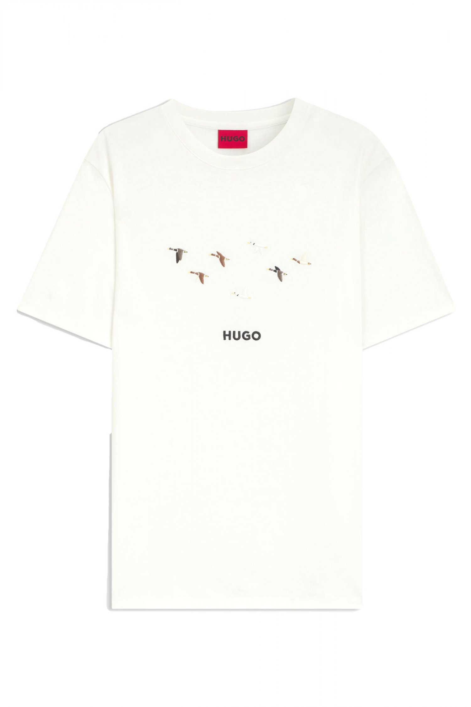 HUGO T-SHIRT DUGOLINI LOGO ΛΕΥΚΟ