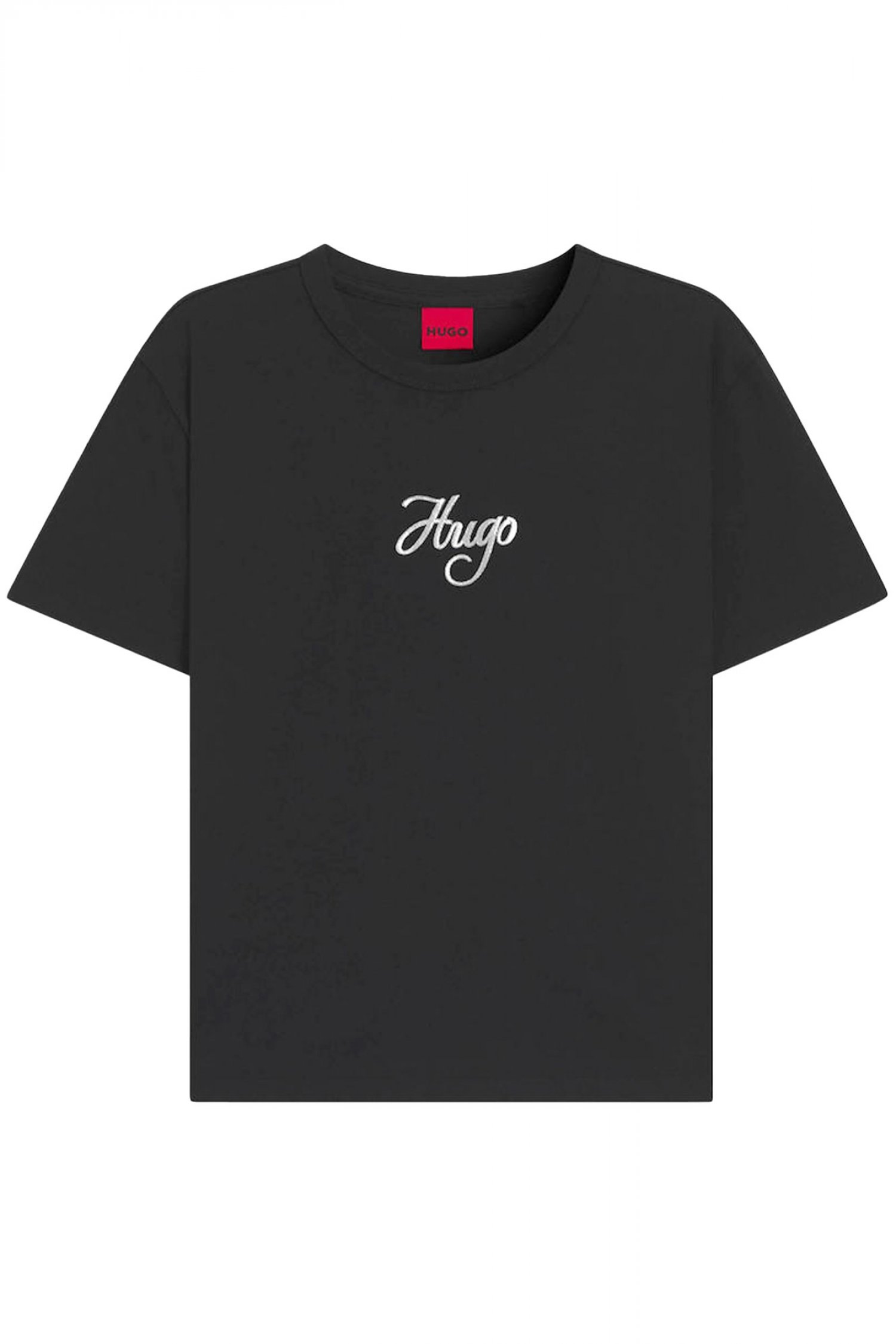 HUGO T-SHIRT DESTREL_3 LOGO ΜΑΥΡΟ