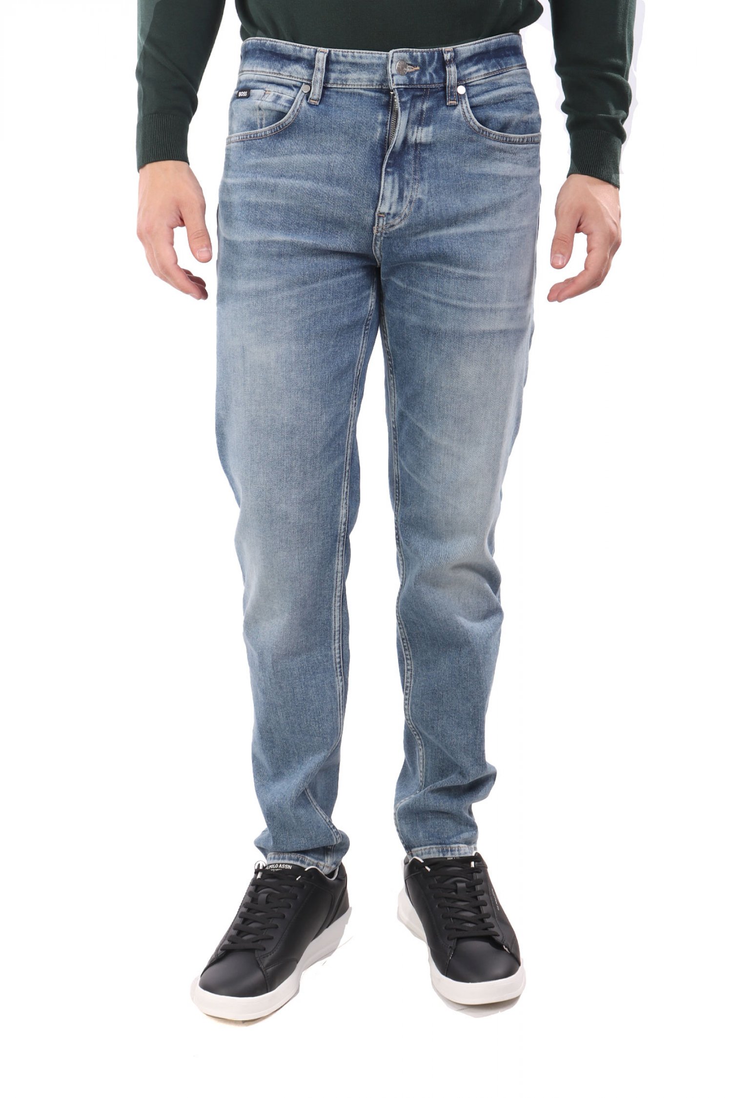 BOSS ΠΑΝΤΕΛΟΝΙ JEANS REGULAR FIT C-RE MAINE ΓΑΛΑΖΙΟ