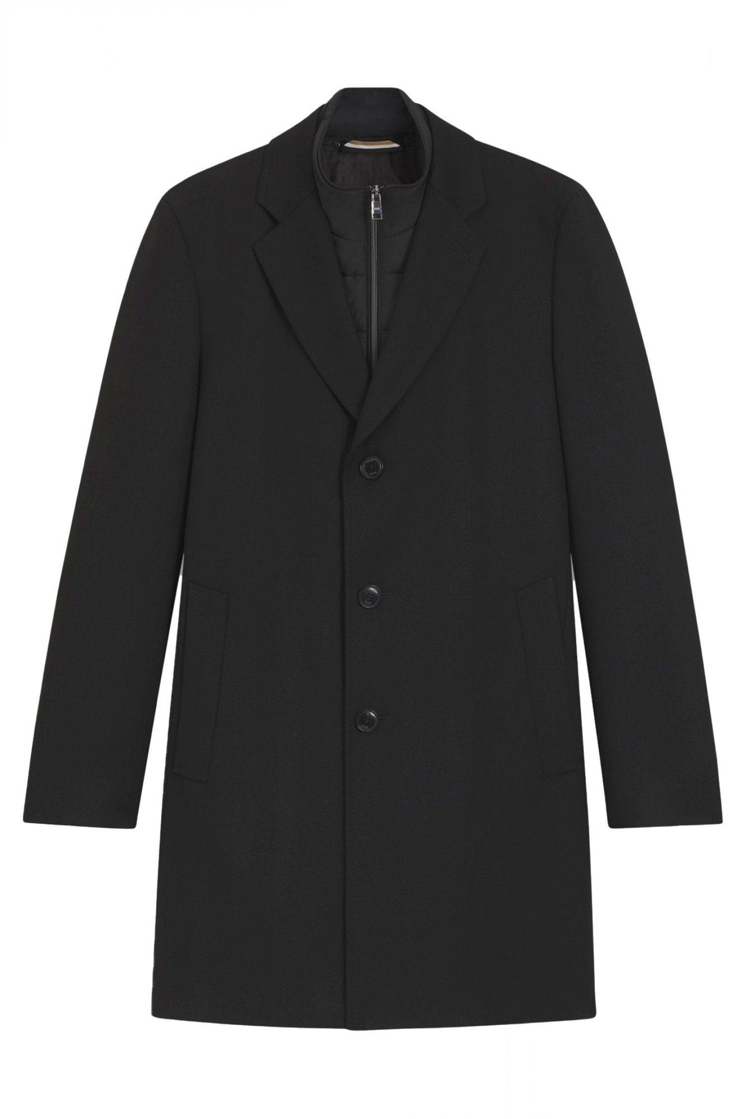 BOSS ΠΑΛΤΟ ΑΠΟΣΠΩΜΕΝΟΣ ΘΩΡΑΚΑΣ H-HYDE-J-BIB-254 ΜΑΥΡΟ