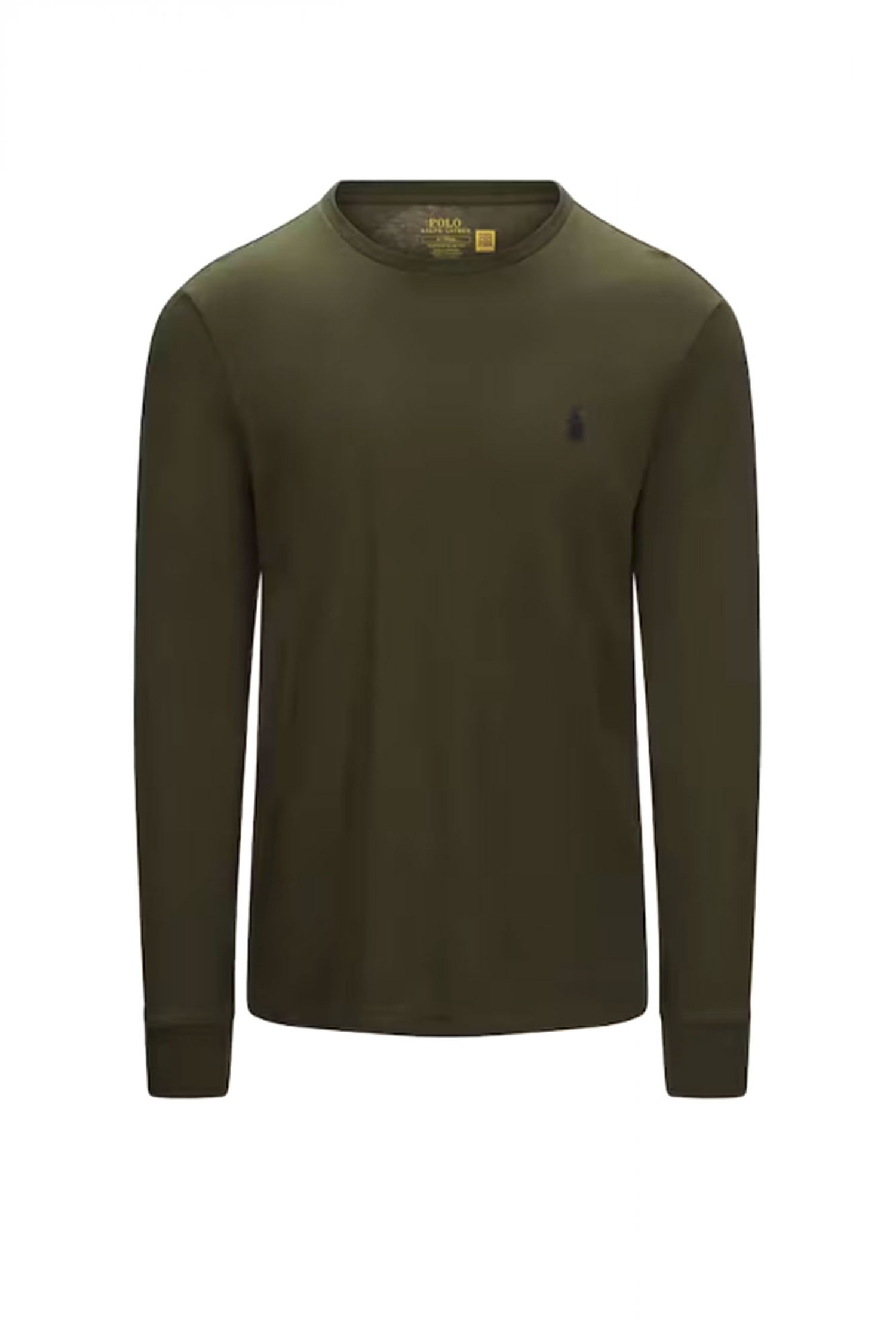 RALPH LAUREN T-SHIRT CUSTOM SLIM FIT ΧΑΚΙ