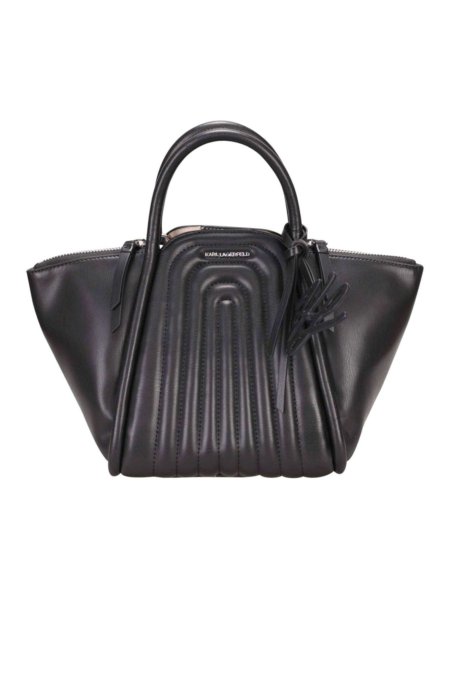 KARL LAGERFELD ΤΣΑΝΤΑ ΧΕΙΡΟΣ/CROSSBODY K/WELLEN TOTE LOGO ΜΑΥΡΟ