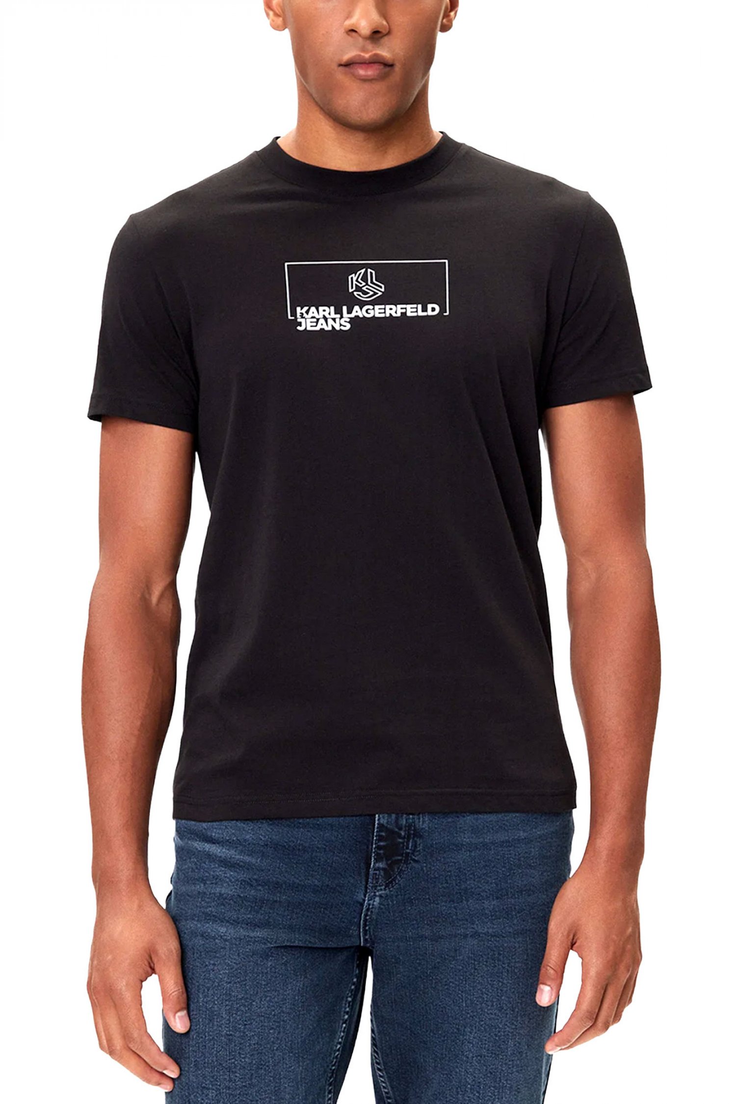 KARL LAGERFELD JEANS T-SHIRT OUTLINE LOGO TEE