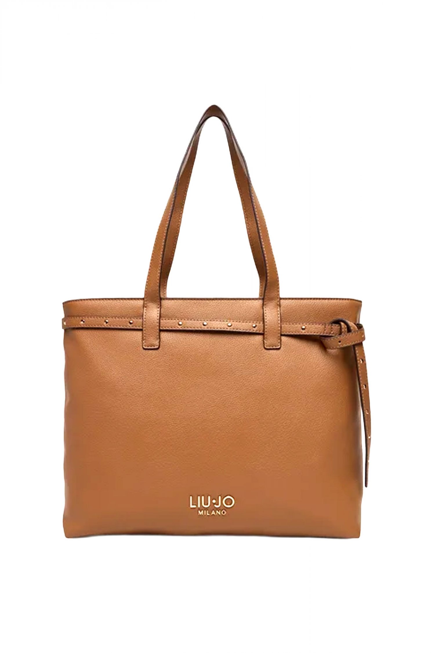 LIU-JO ΤΣΑΝΤΑ ΩΜΟΥ LOGO ΜΕΤΑΛΛΙΚΟ ΚΑΦΕ