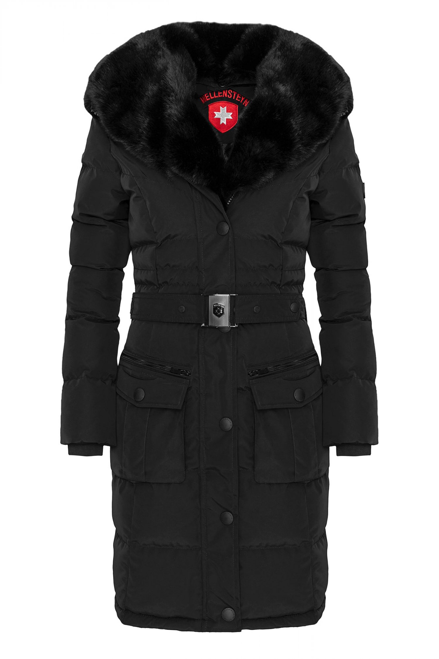 WELLENSTEYN ΓΥΝΑΙΚΕΙΟ ΜΠΟΥΦΑΝ ΜΑΚΡΥ PUFFER OPIUM ΑΠΟΣΠΩΜΕΝΗ ΚΟΥΚΟΥΛΑ ΑΠΟΣΠΩΜΕΝΗ ΓΟΥΝΑ ΜΑΥΡΟ