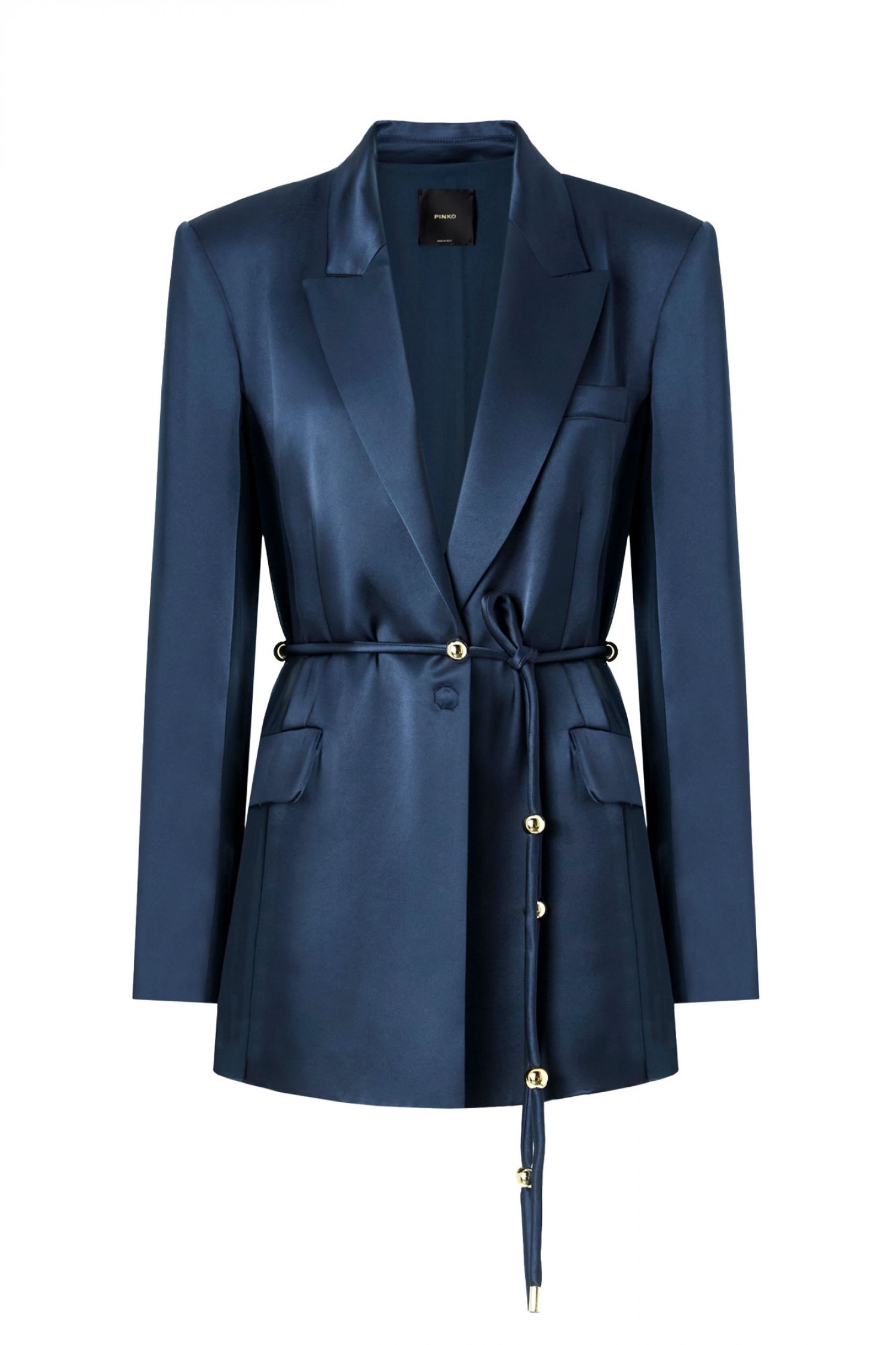 PINKO ΣΑΚΑΚΙ CARILLON JACKET ΜΕ ΖΩΝΗ ΜΠΛΕ