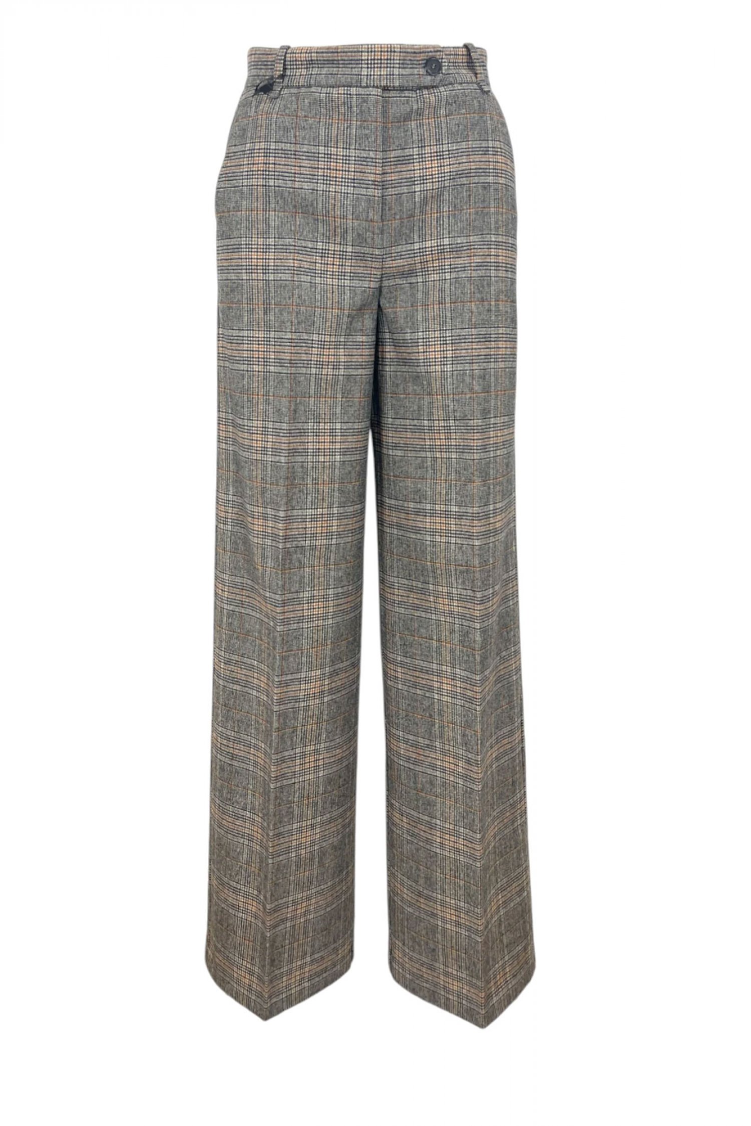 PINKO ΠΑΝΤΕΛΟΝΑ BLANCA TROUSER ΜΠΕΖ-ΓΚΡΙ-ΚΙΤΡΙΝΟ