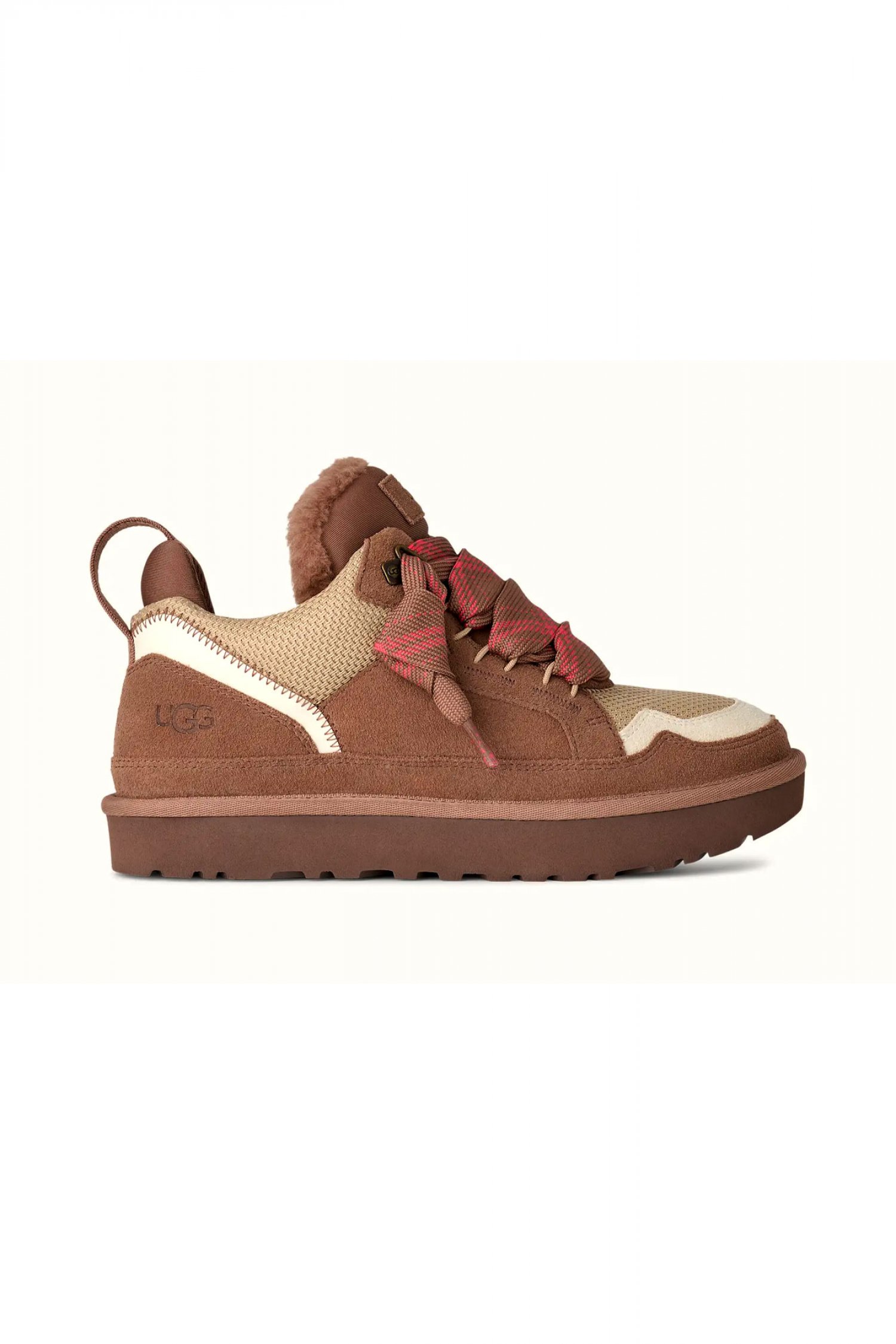 UGG ΠΑΠΟΥΤΣΙΑ SNEAKERS LOWMEL ΣΟΥΕΤ LOGO ΚΑΦΕ ΑΝΟΙΧΤΟ/ΜΠΕΖ