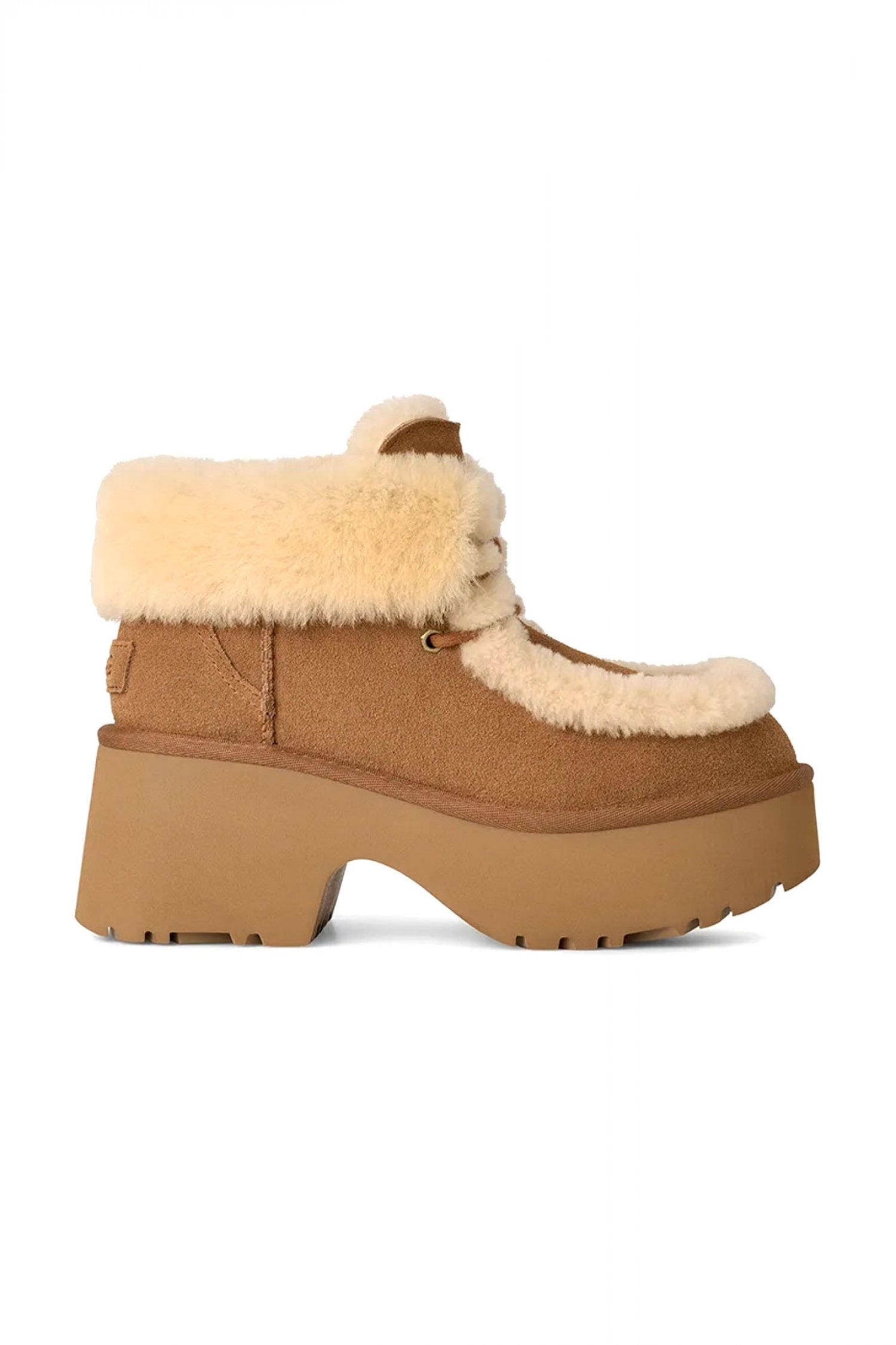 UGG ΠΑΠΟΥΤΣΙΑ ΜΠΟΤΑΚΙΑ ΕSMEE LACE UP KOΡΔΟΝΙΑ LOGO ΤΑΜΠΑ
