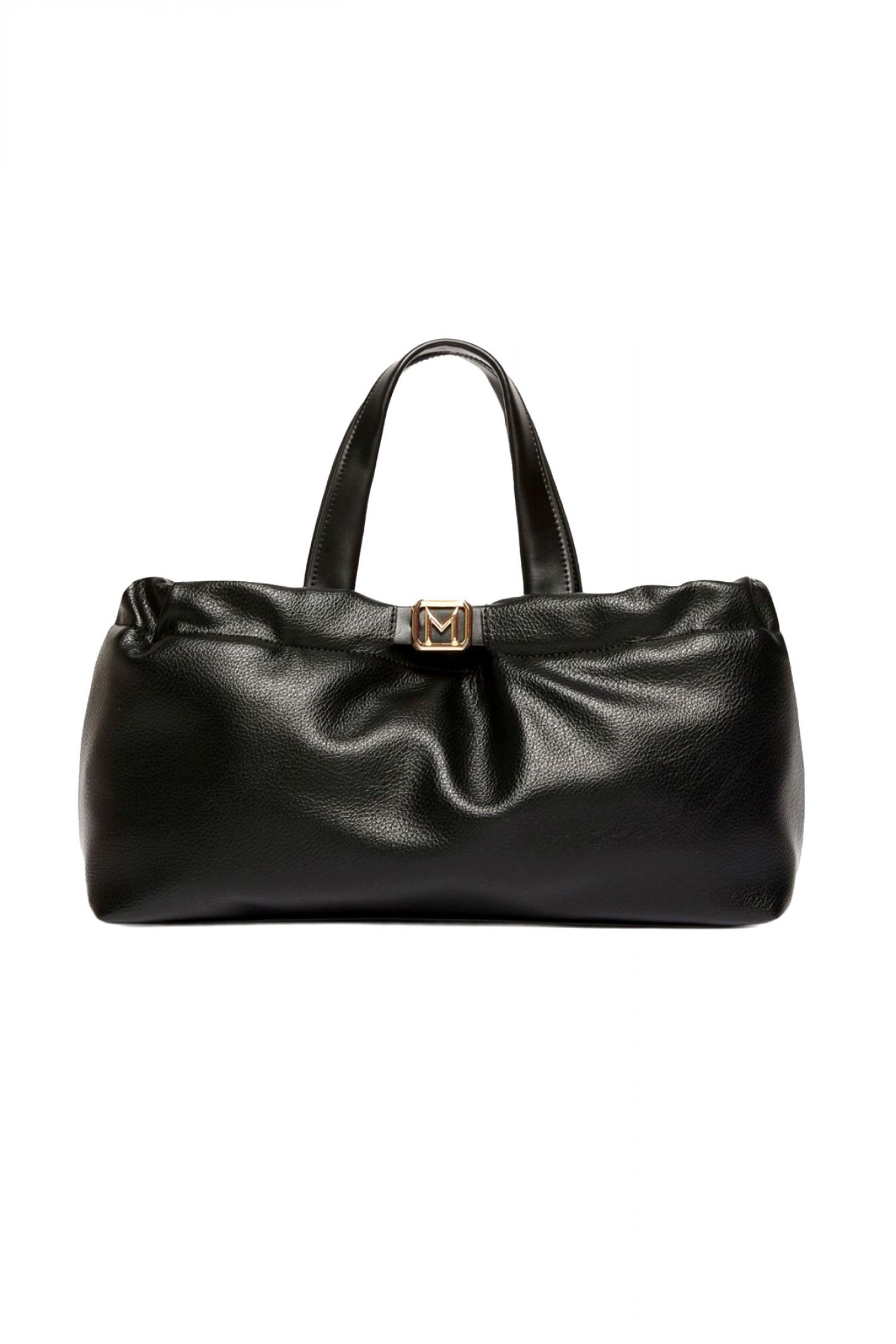 MARELLA ACCESORI ΤΣΑΝΤΑ ΧΕΙΡΟΣ/CROSSBODY PADOVA LOGO ΜΕΤΑΛΛΙΚΟ ΜΑΥΡΟ