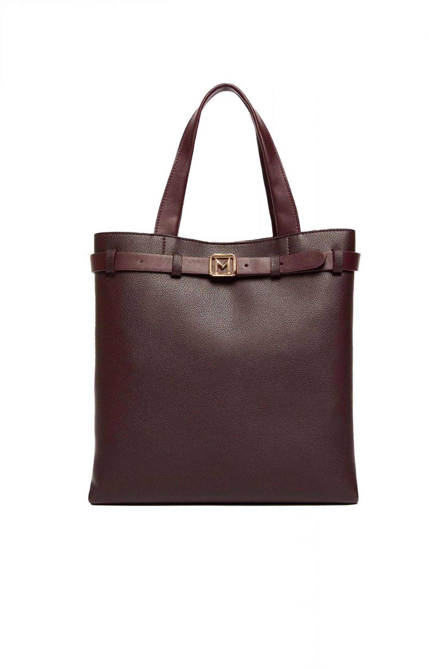 MARELLA ACCESORI ΤΣΑΝΤΑ ΧΕΙΡΟΣ/CROSSBODY SALERNO LOGO ΜΕΤΑΛΛΙΚΟ ΚΑΦΕ