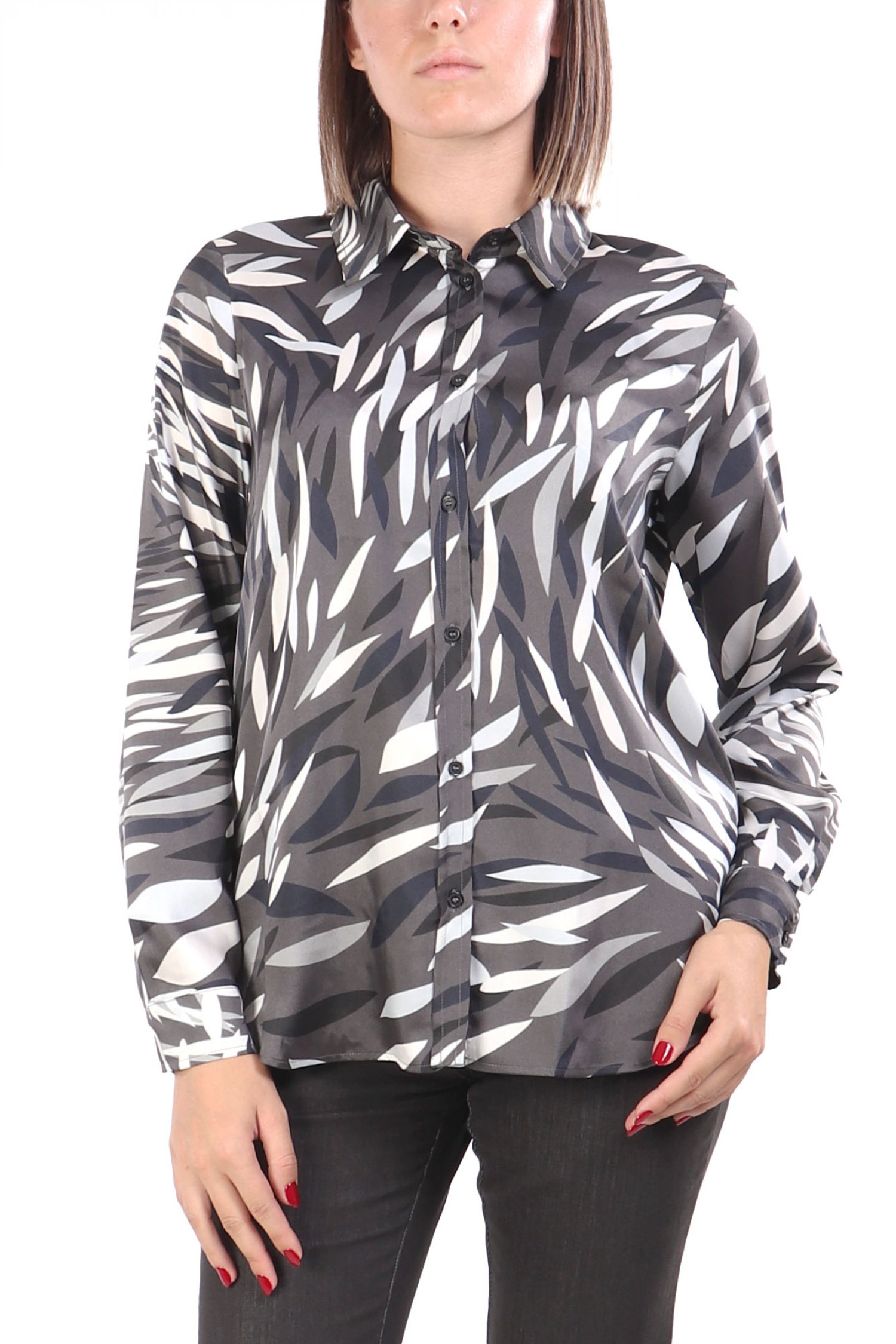 MARELLA EMME ΠΟΥΚΑΜΙΣΟ BIAGIO ΜΕ ΟΨΗ ΣΑΤΕΝ ΕΜΠΡΙΜΕ ΣΚΟΥΡΟ ΓΚΡΙ