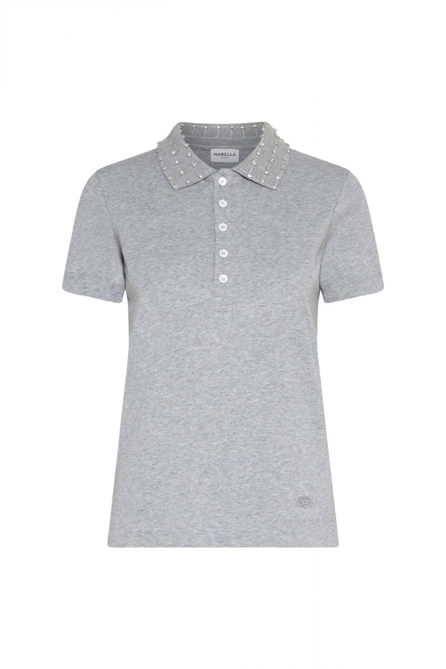 MARELLA SPORT POLO NUMIDIE ΣΤΡΑΣ ΓΙΑΚΑ ΚΟΥΜΠΙΑ ΓΚΡΙ