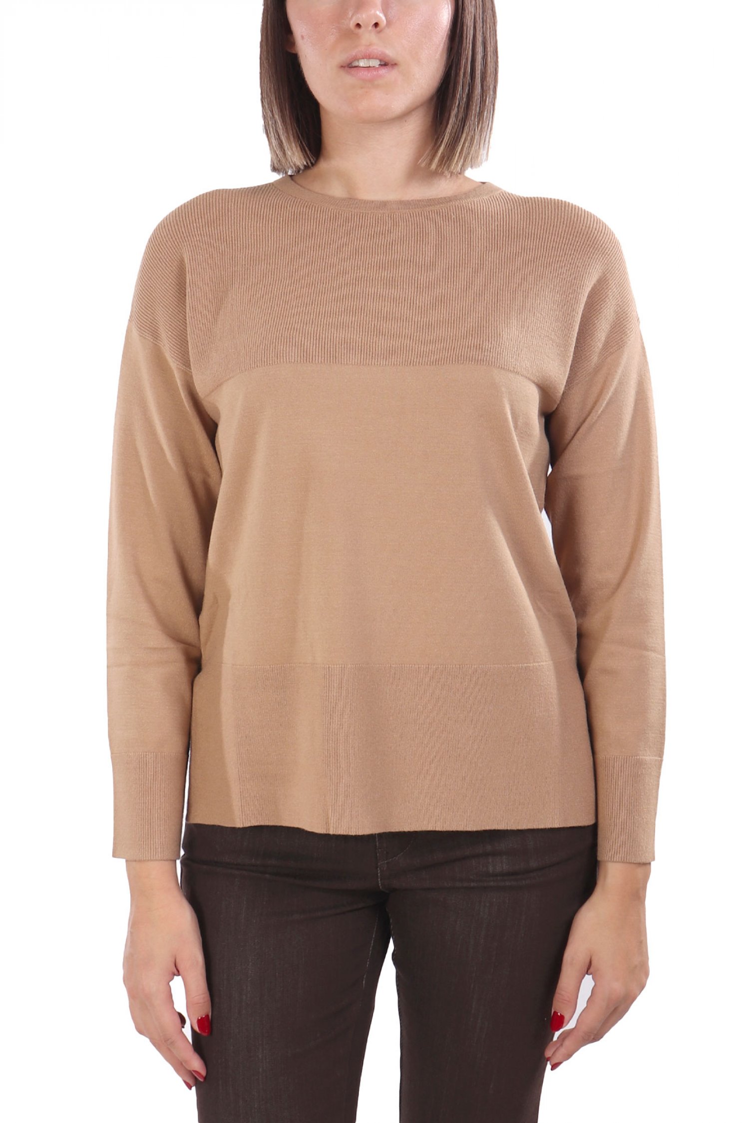 MARELLA EMME ΠΛΕΚΤΟ MARGOT CREW NECK ΑΝΟΙΓΜΑΤΑ ΚΑΤΩ ΚΑΜΗΛΟ