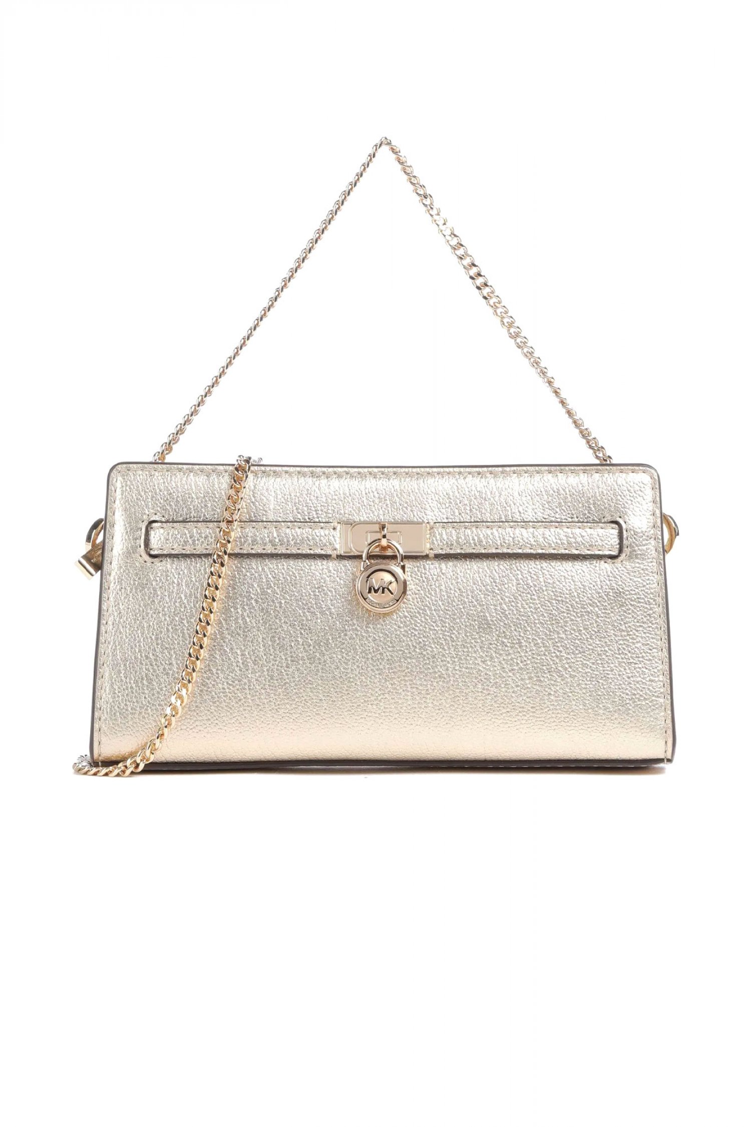 MICHAEL KORS ΤΣΑΝΤΑΚΙ CROSSBODY HΑΜΙLTON MODERNE ΑΛΥΣΙΔΑ ALL OVER LOGO ΧΡΥΣΟ