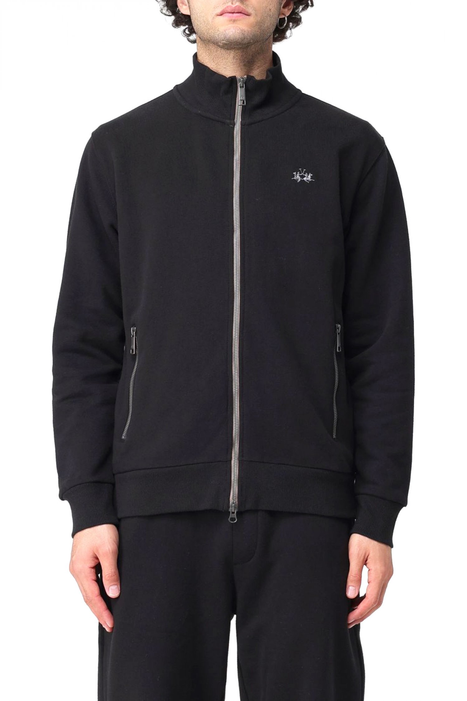 LA MARTINA ΦΟΥΤΕΡ FULLZIP LOGO ΜΑΥΡΟ