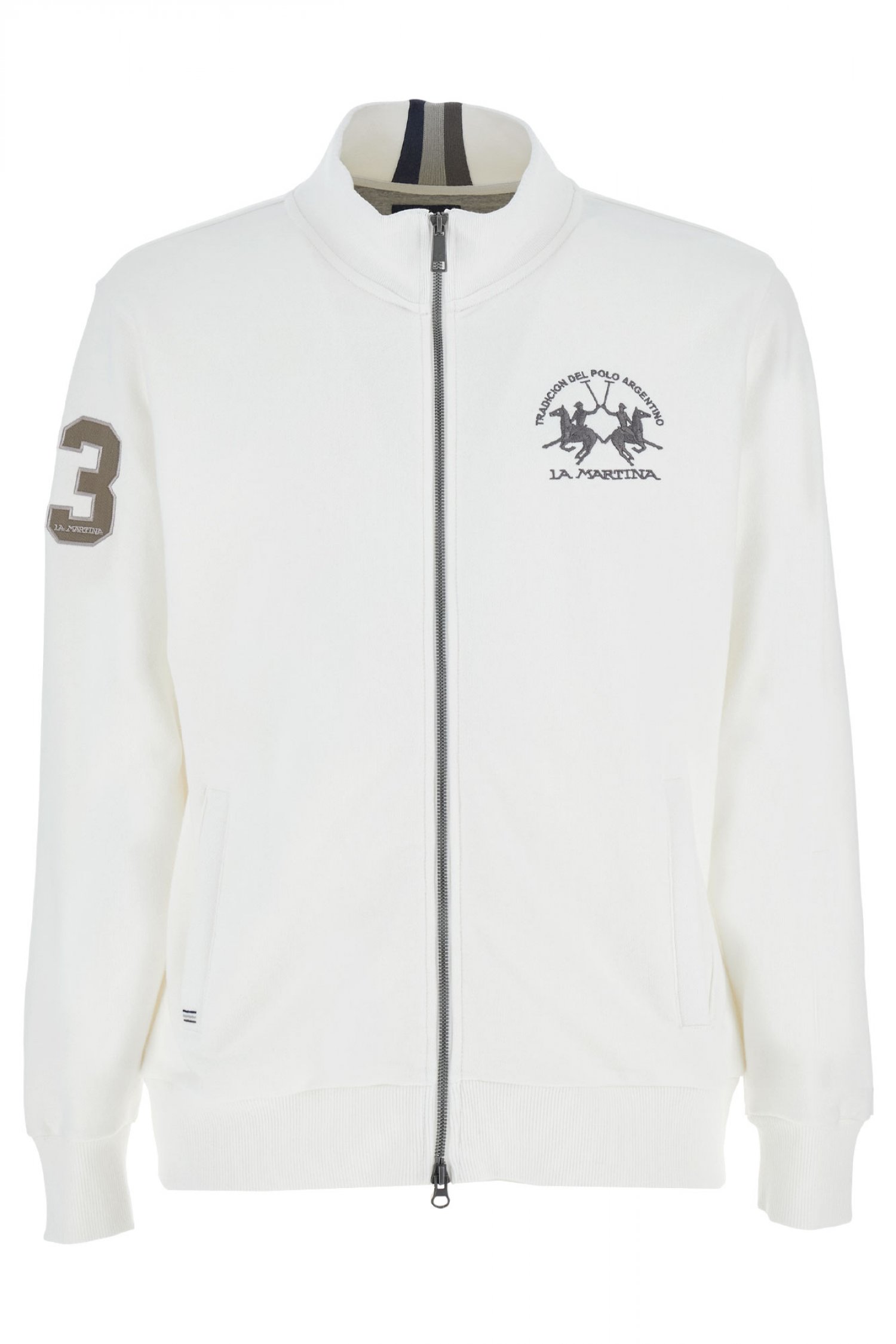 LA MARTINA ΦΟΥΤΕΡ FULLZIP LOGO ΛΕΥΚΟ