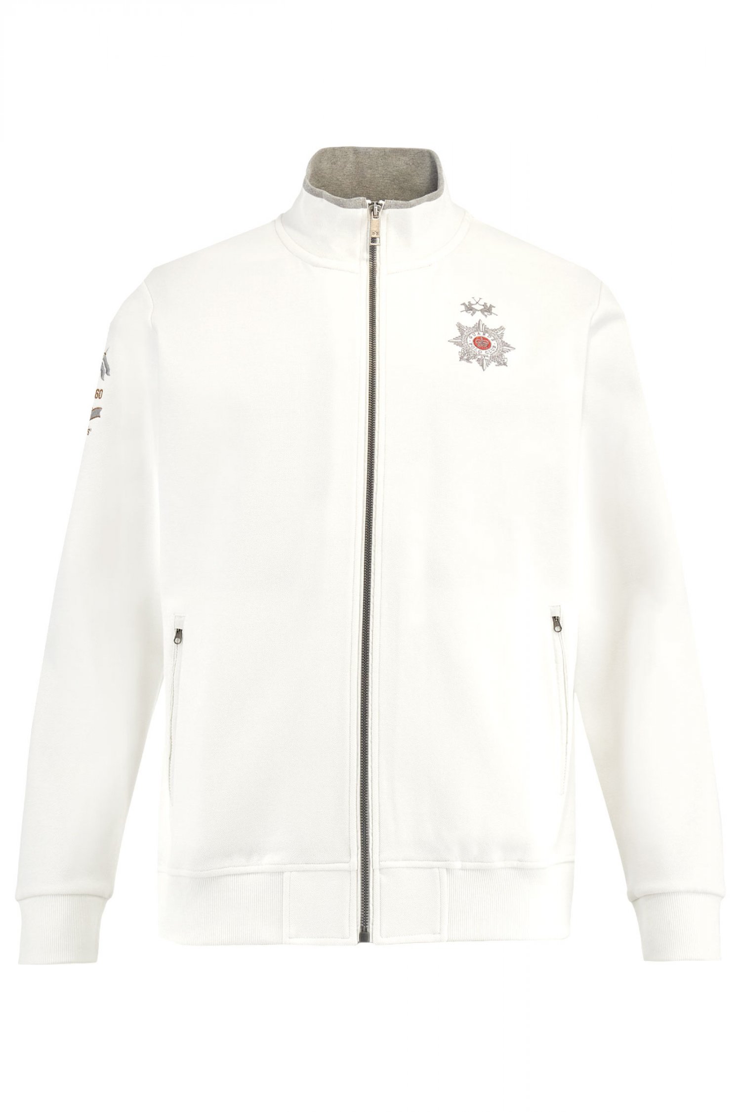 LA MARTINA ΦΟΥΤΕΡ FULLZIP LOGO ΛΕΥΚΟ