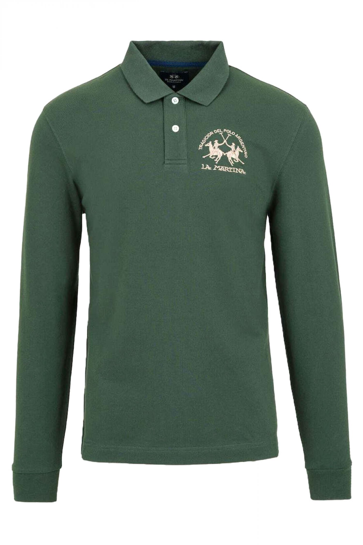 LA MARTINA POLO PIQUET STRETCH LOGO ΠΡΑΣΙΝΟ