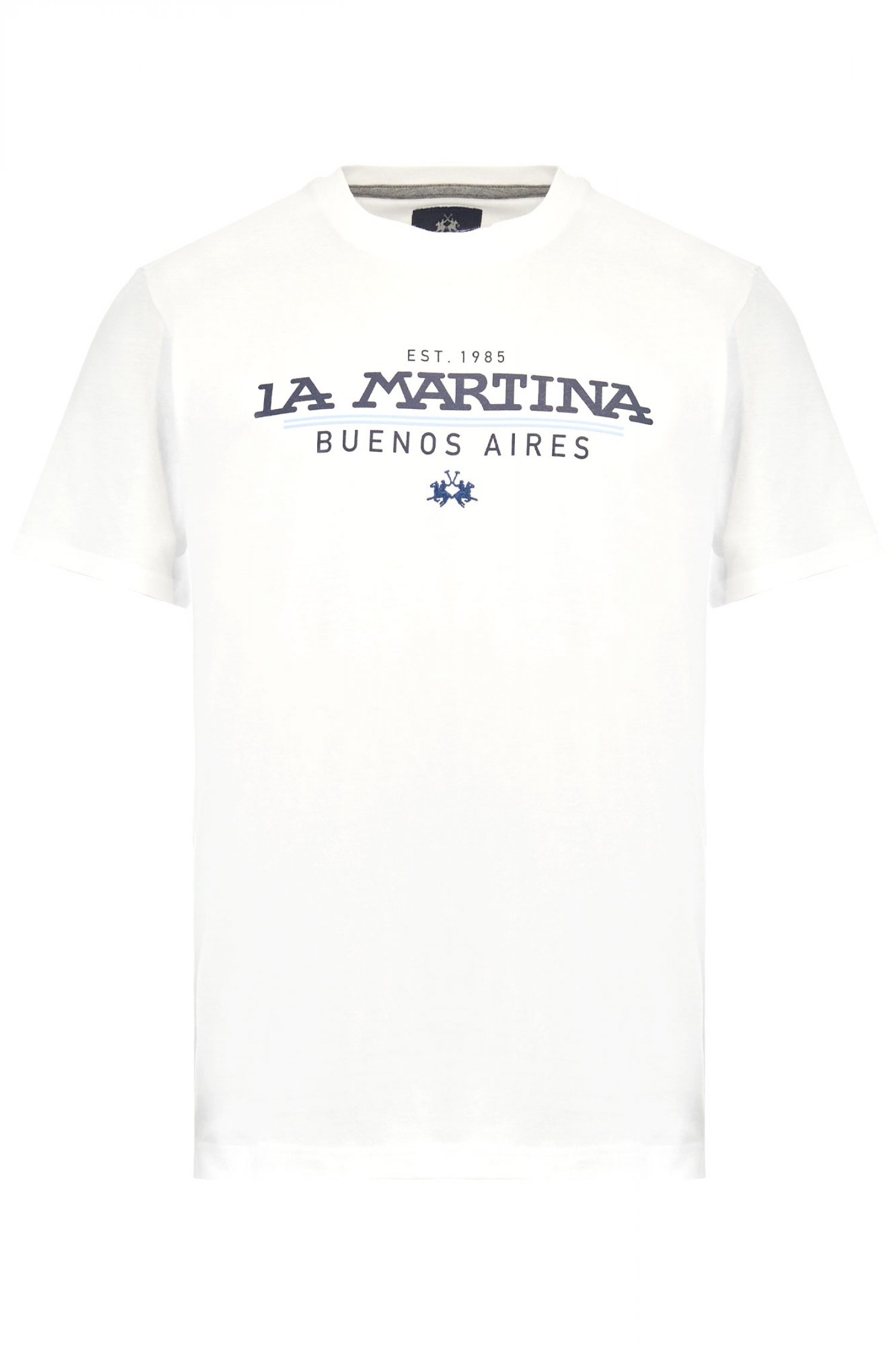 LA MARTINA T-SHIRT LOGO ΛΕΥΚΟ