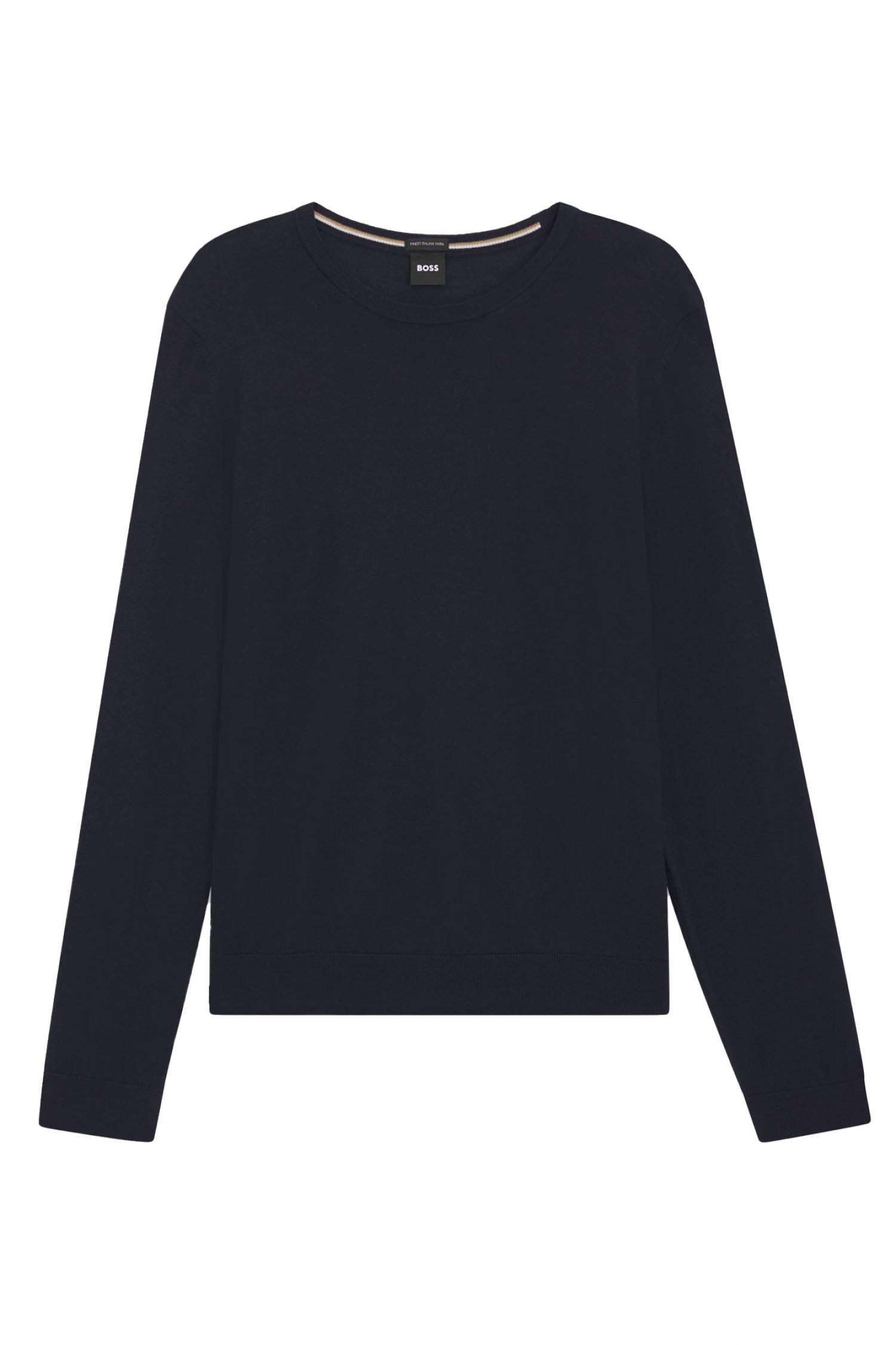 BOSS ΠΛΕΚΤΟ CREW NECK LENO-P ΜΠΛΕ