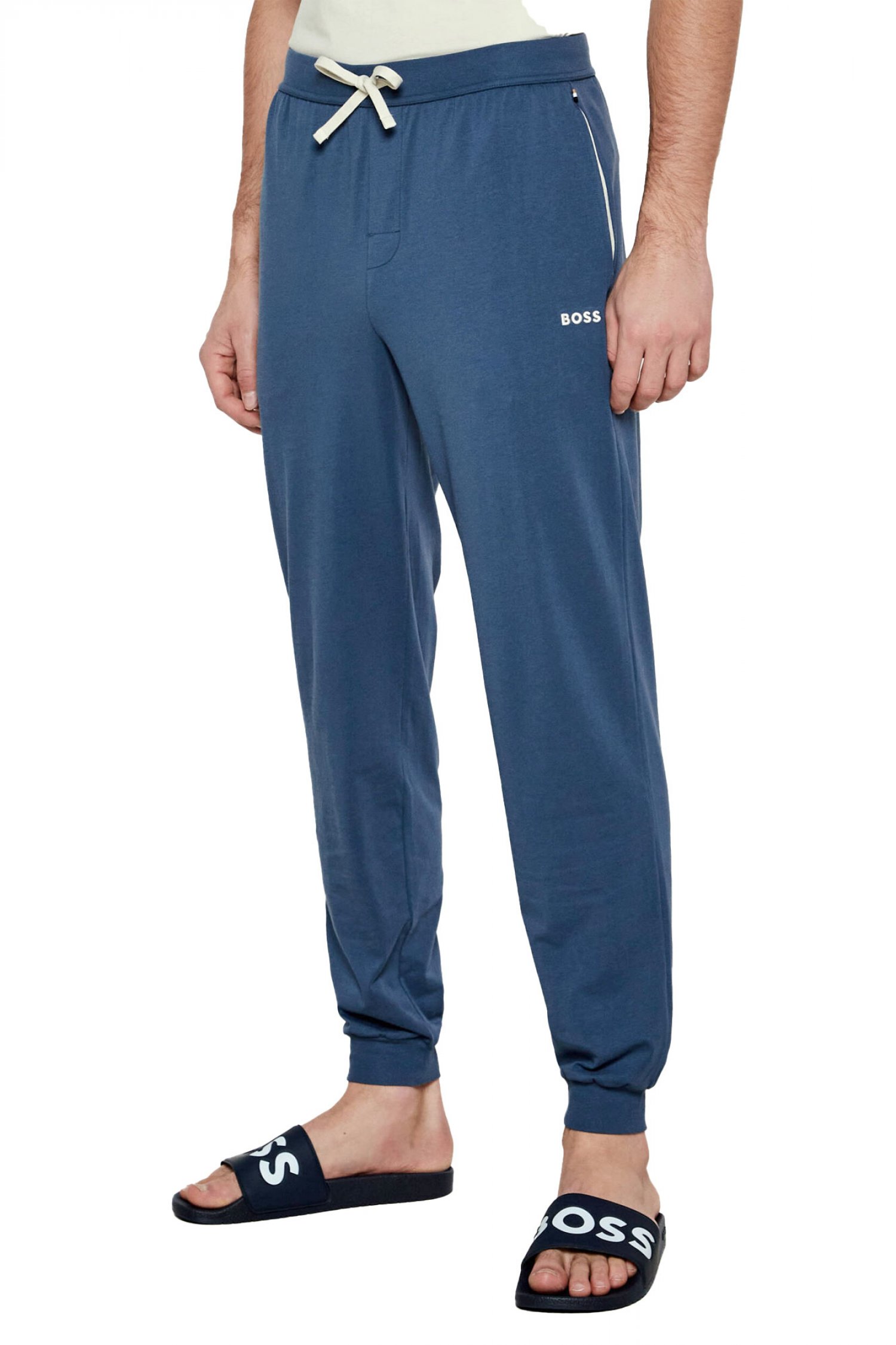 BOSS HOMEWEAR ΠΑΝΤΕΛΟΝΙ ΦΟΡΜΑ MIX&MATCH PANTS ΡΑΦ ΜΠΛΕ