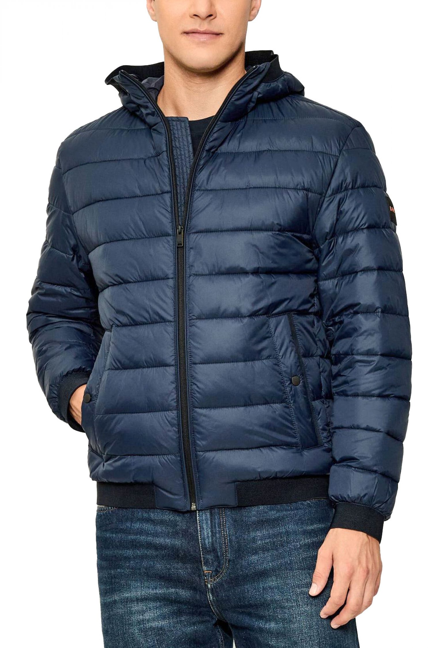 BOSS CASUAL ΜΠΟΥΦΑΝ PUFFER ΚΟΥΚΟΥΛΑ ODENIS ΜΠΛΕ