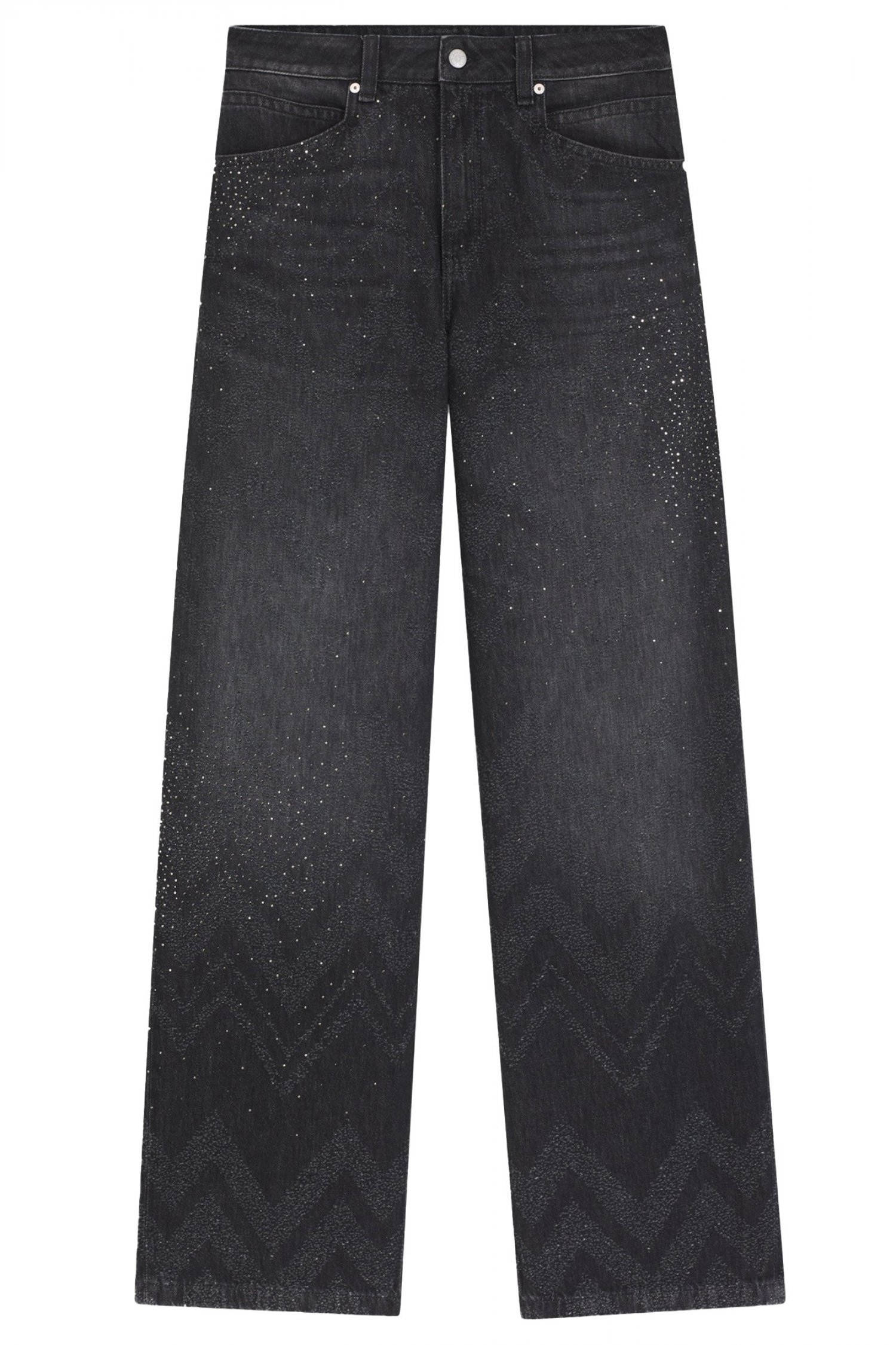 BOSS CASUAL JEANS C_SLOUGHY MR STRASS ΜΑΥΡΟ