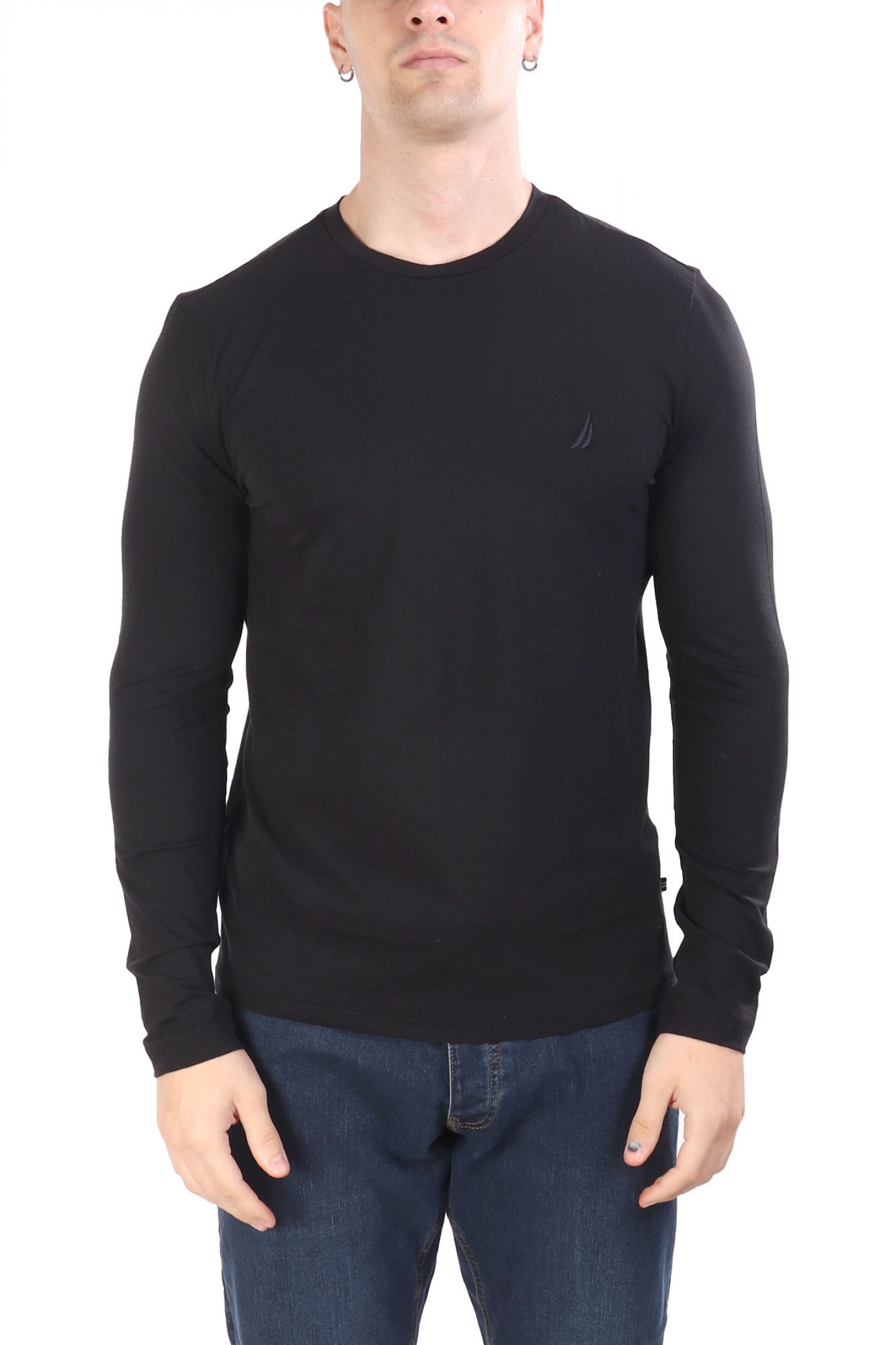 NAUTICA T-SHIRT LOGO ΜΑΥΡΟ