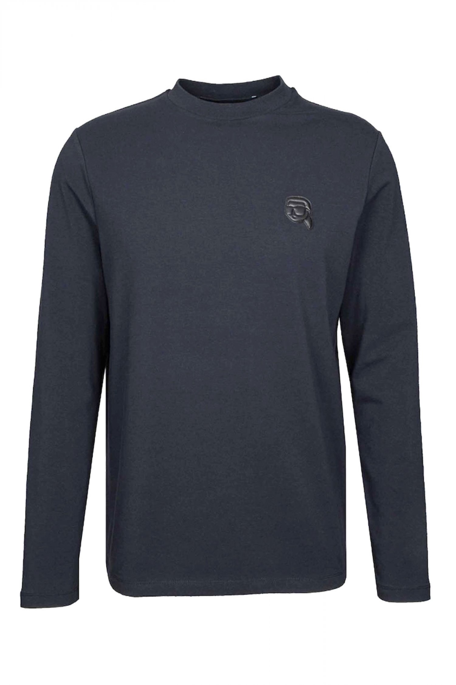 KARL LAGERFELD T-SHIRT CREW NECK LOGO ΜΠΛΕ