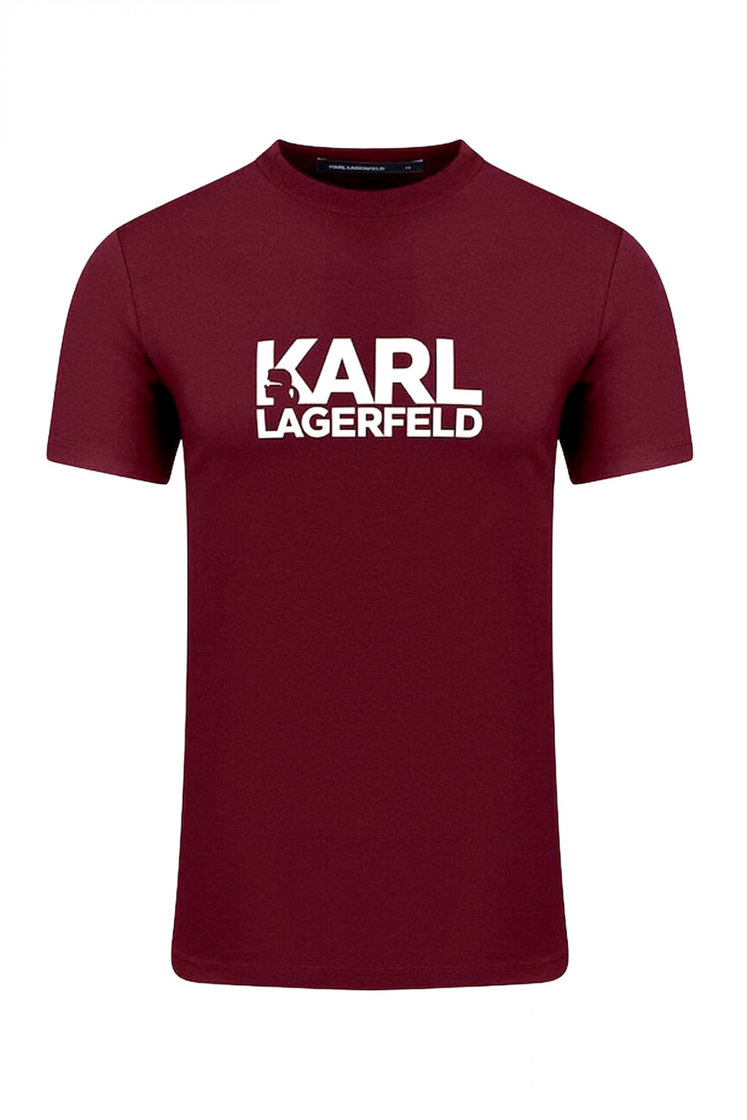 KARL LAGERFELD T-SHIRT CREW NECK LOGO ΜΠΟΡΝΤΩ