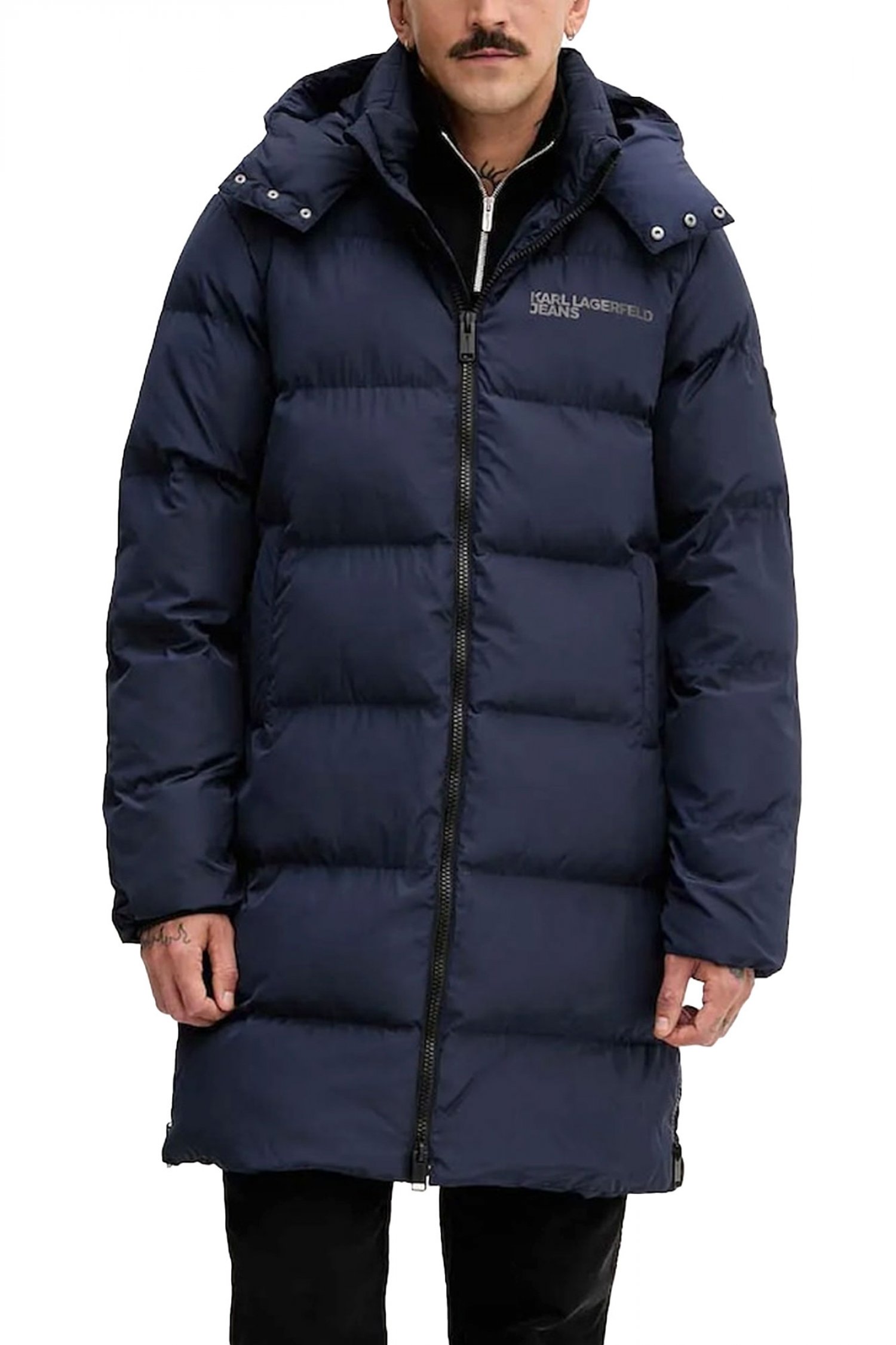 KARL LAGERFELD JEANS ΜΠΟΥΦΑΝ LONG PUFFER ΜΠΛΕ