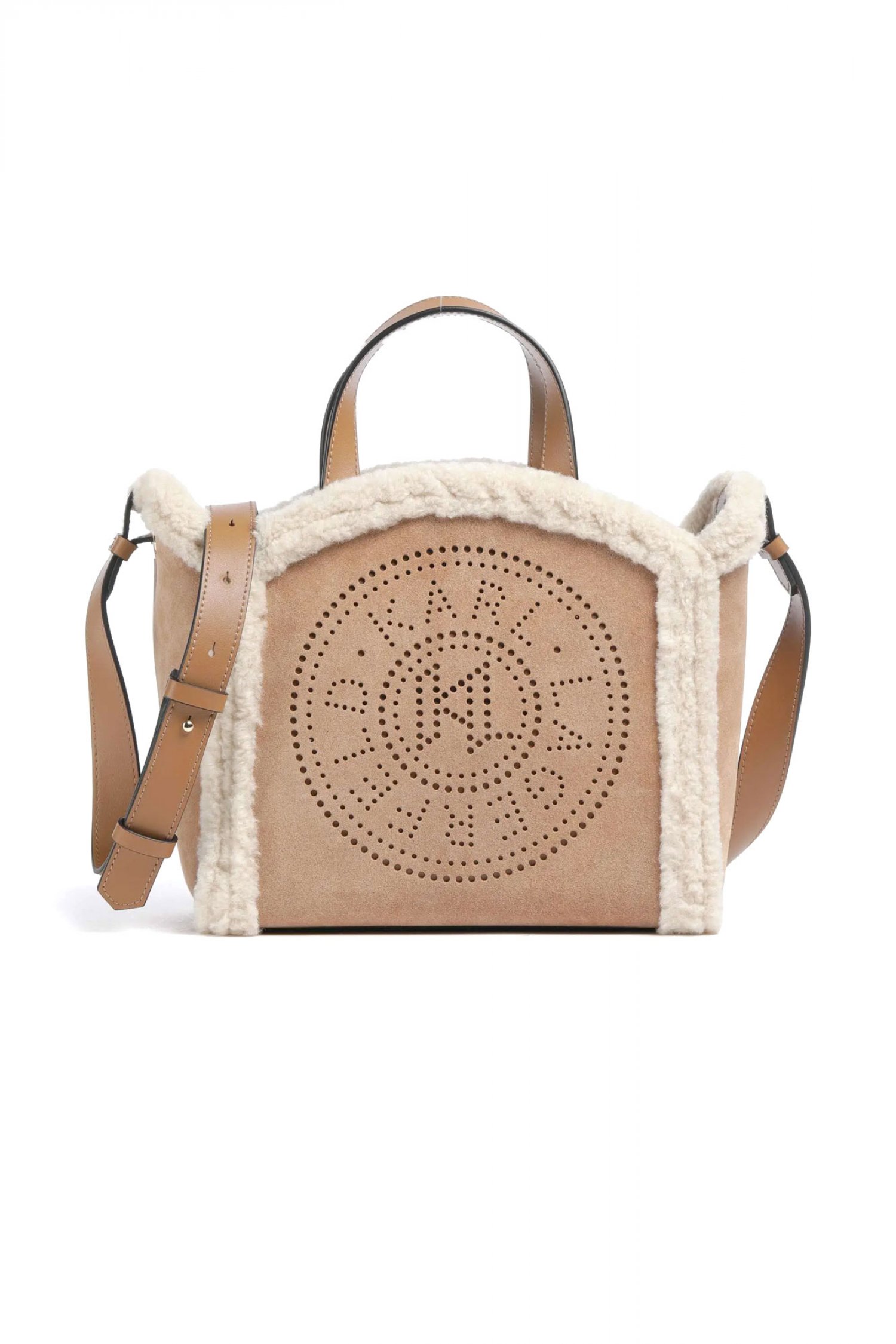 KARL LAGERFELD ΤΣΑΝΤΑ ΧΕΙΡΟΣ/CROSSBODY K/CIRCLE SM TOTE SHEARLING LOGO ΚΑΜΗΛΟ