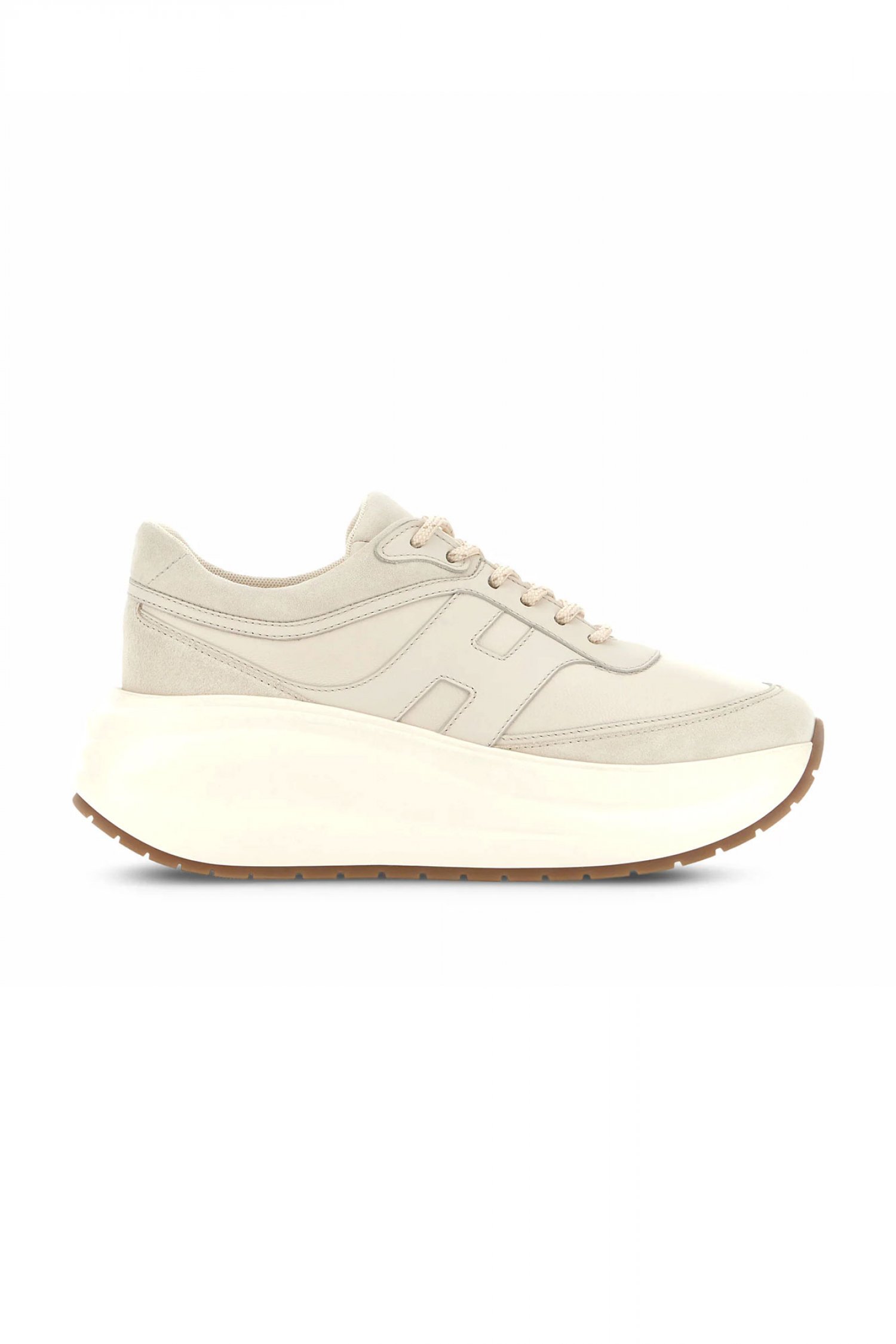 HOGAN ΓΥΝΑΙΚΕΙΑ ΠΑΠΟΥΤΣΙΑ SNEAKERS H696 ALLACCIATO H ΕΚΡΟΥ