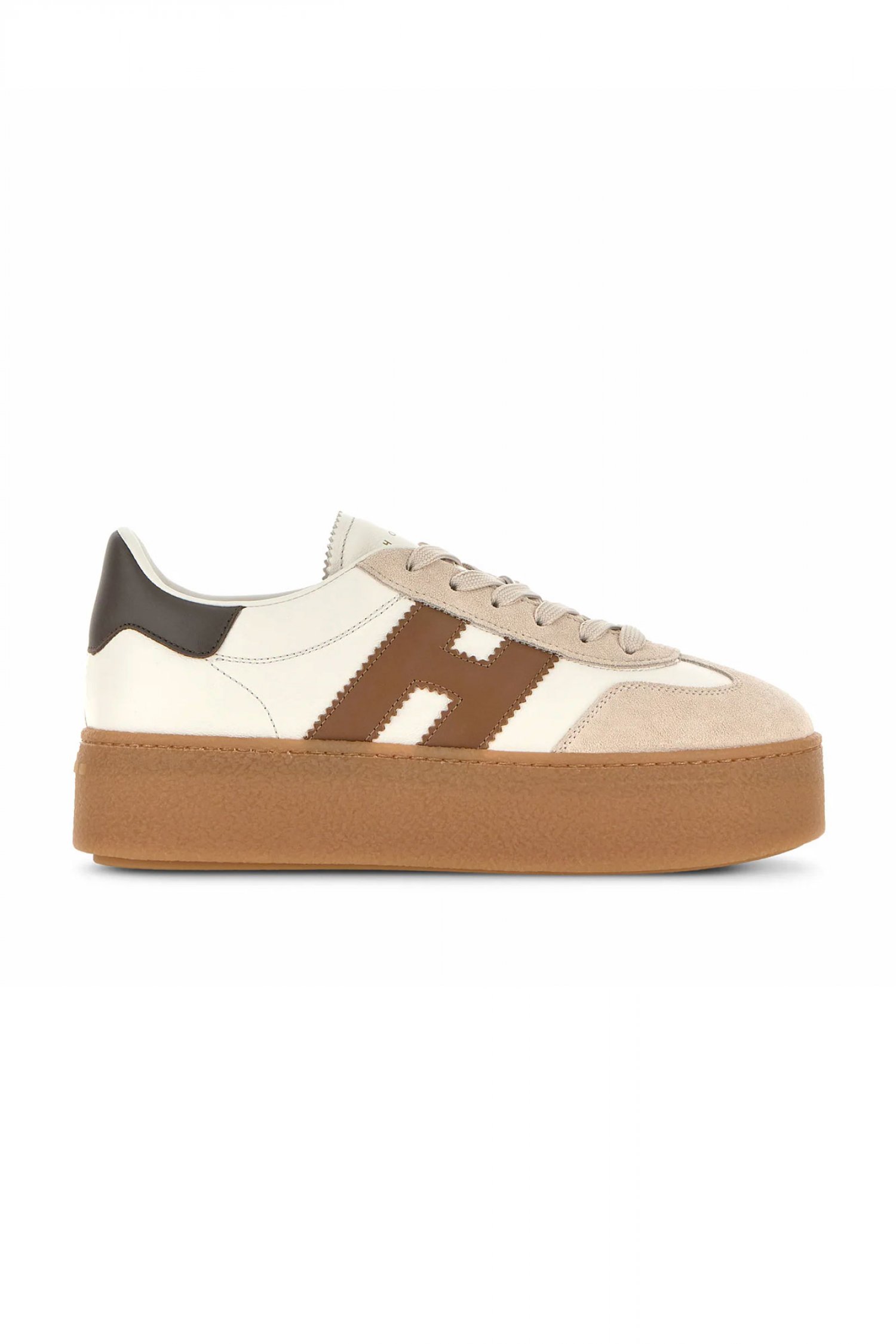 HOGAN ΠΑΠΟΥΤΣΙΑ SNEAKERS H698 ALLACCIATO H ΜΠΕΖ-ΚΑΦΕ