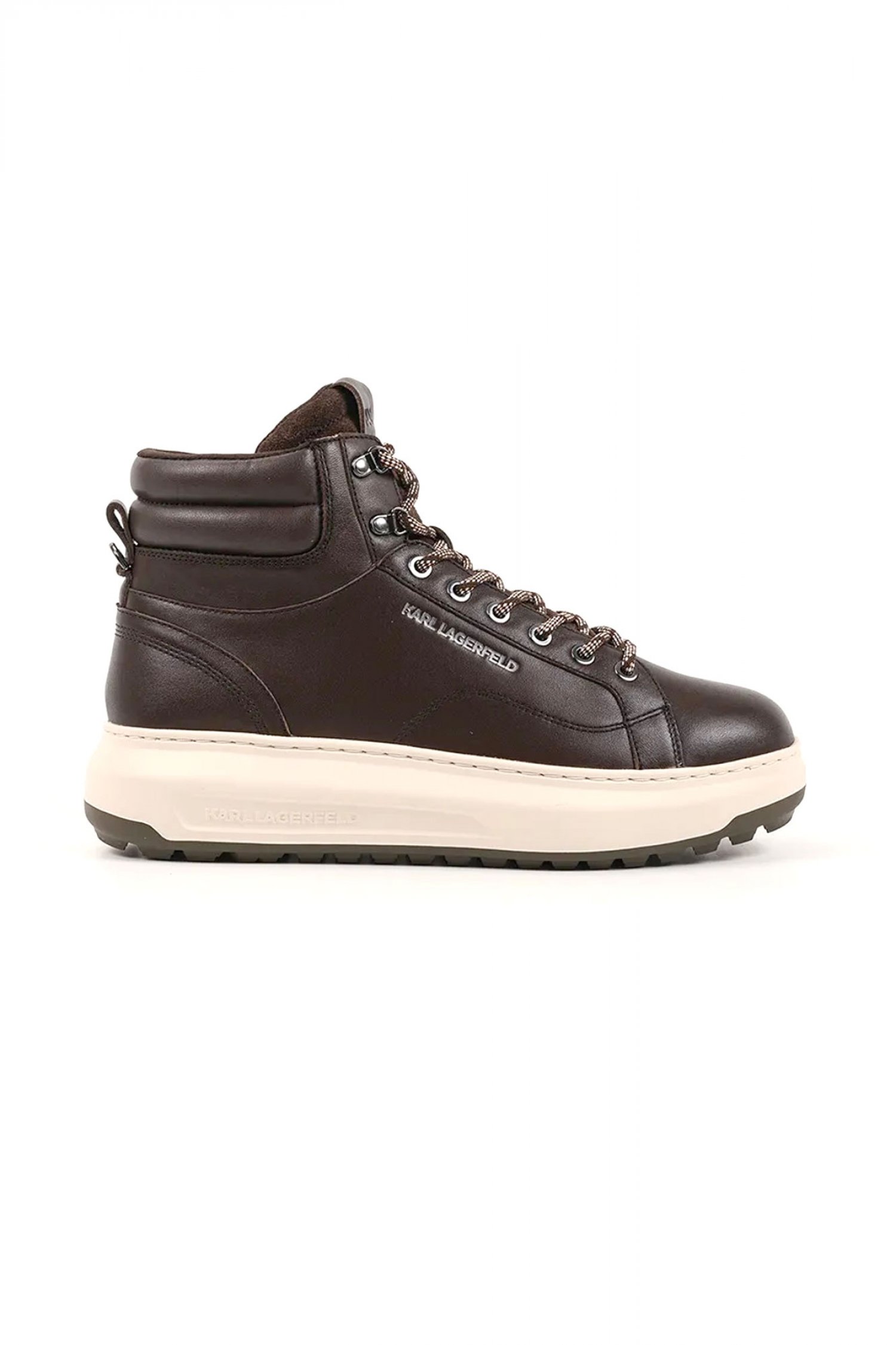 KARL LAGERFELD ΠΑΠΟΥΤΣΙ ΜΠΟΤΑΚΙ KAPRI LUG HIKER LACE ΚΑΦΕ