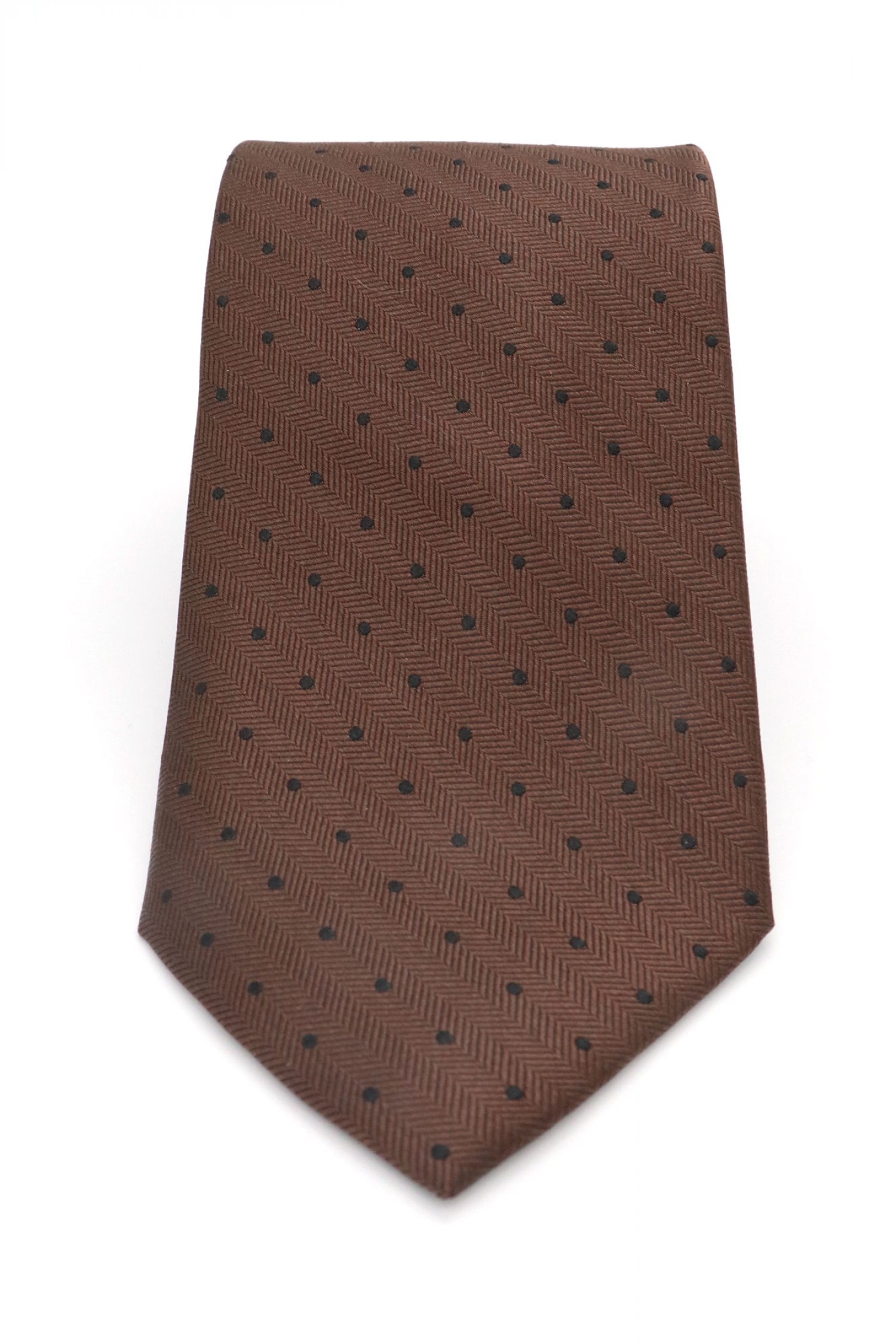 MICHAEL KORS ΓΡΑΒΑΤΑ ΠΟΥΑ HERINGBONE DOT ΚΑΦΕ