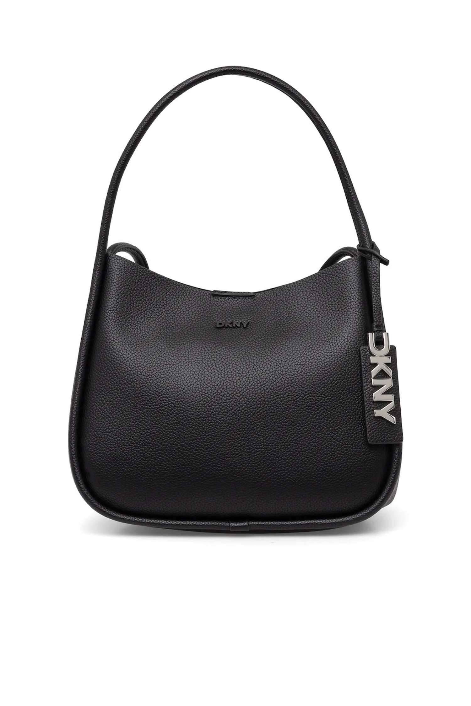 DKNY ΤΣΑΝΤΑ ΩΜΟΥ CAPRI HOBOS LOGO ΜΑΥΡΟ