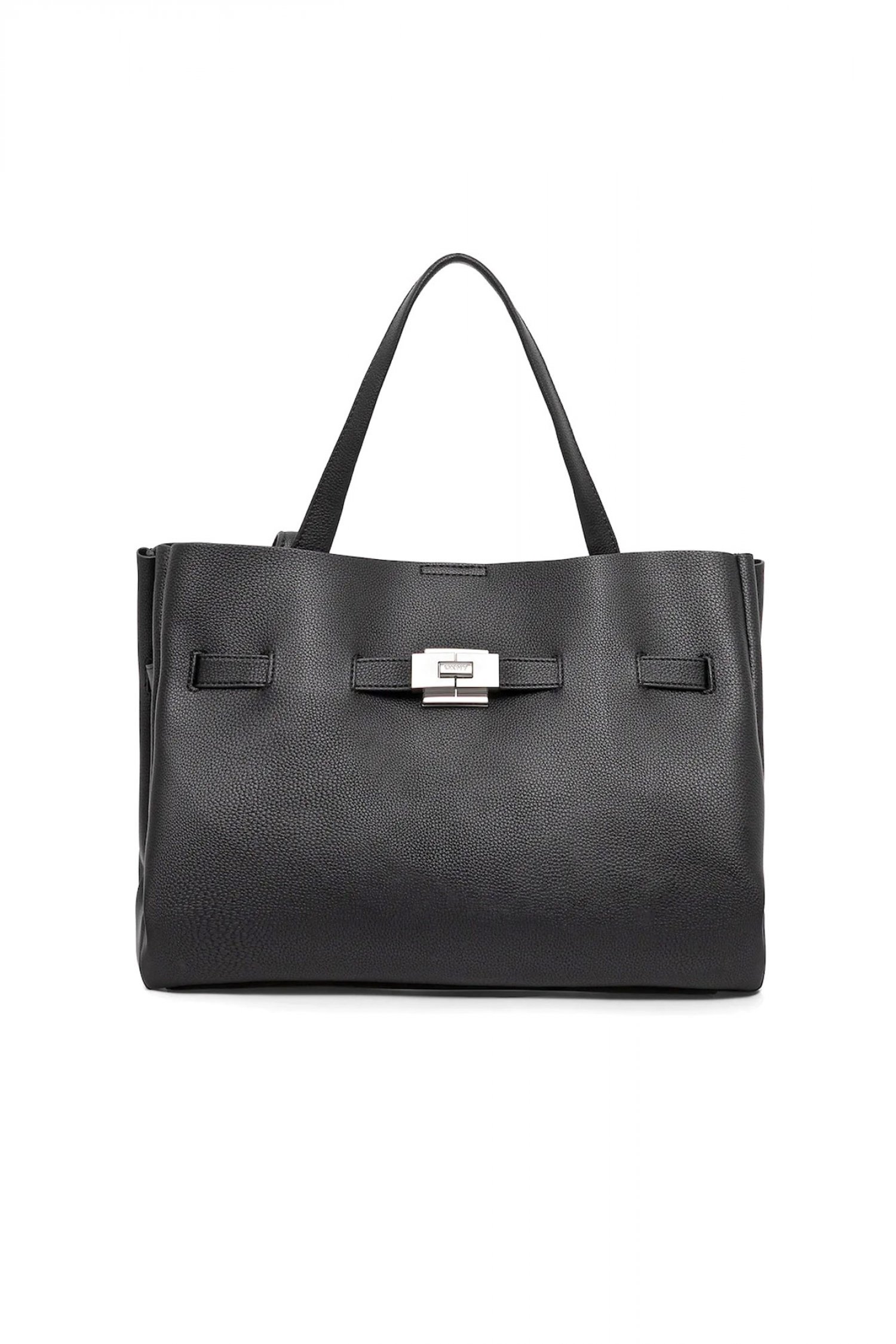 DKNY ΤΣΑΝΤΑ ΩΜΟΥ BRYAR SATCHELS LOGO ΜΑΥΡΟ