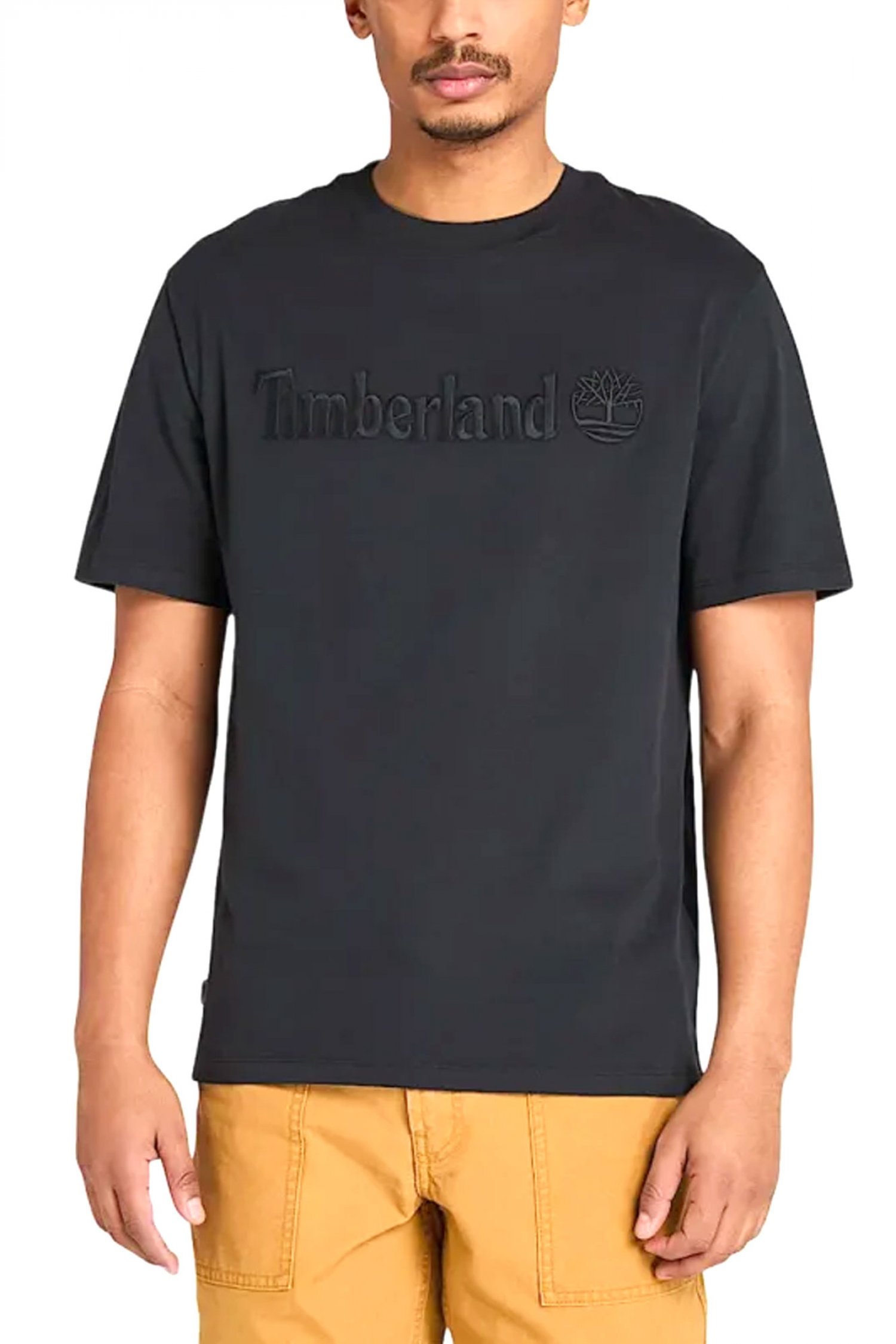 TIMBERLAND T-SHIRT AUTHENTIC FIT LOGO ΜΑΥΡΟ