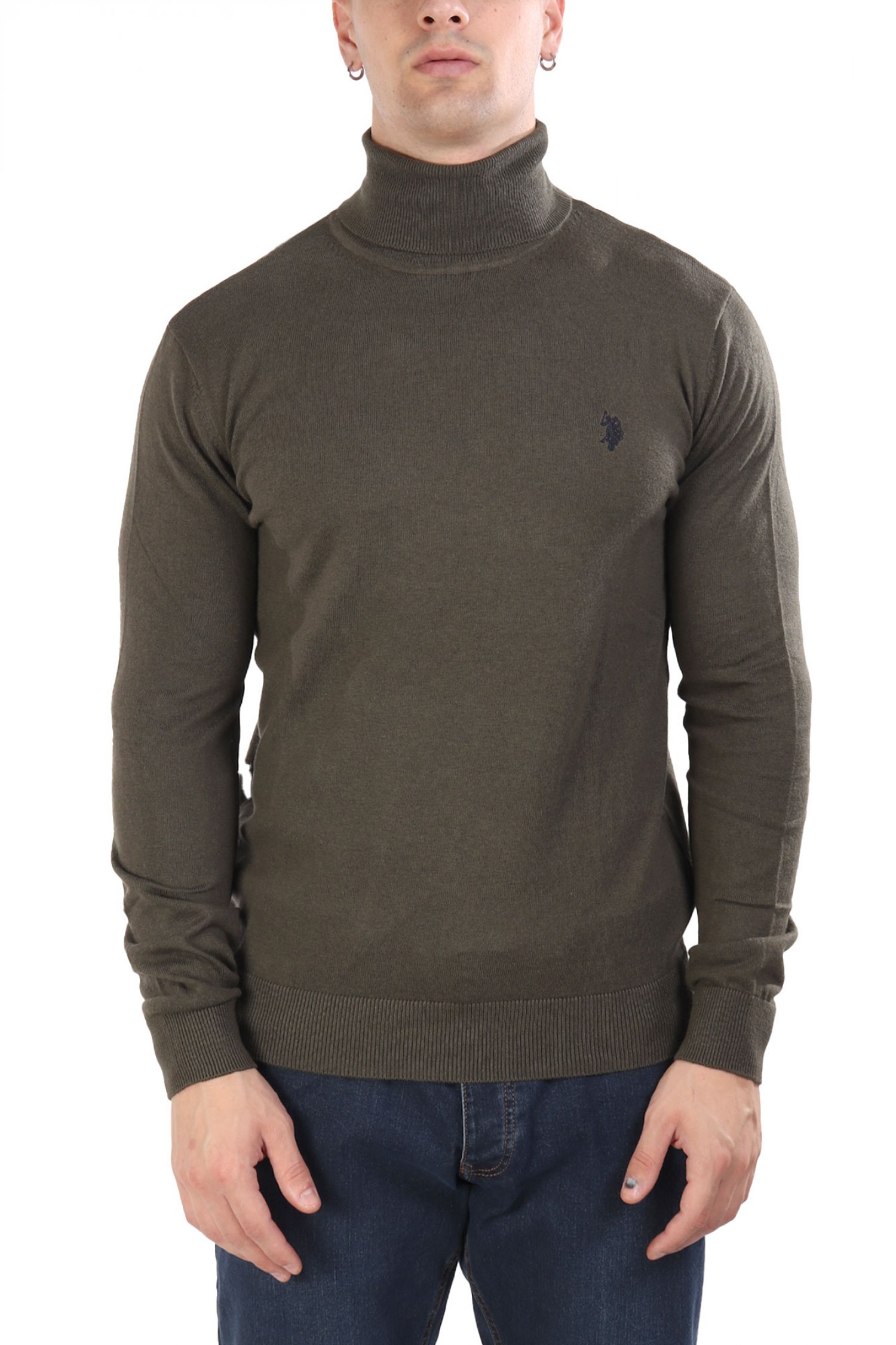 U.S.POLO ASSN ΠΛΕΚΤΟ ROLLNECK JOHN ΧΑΚΙ