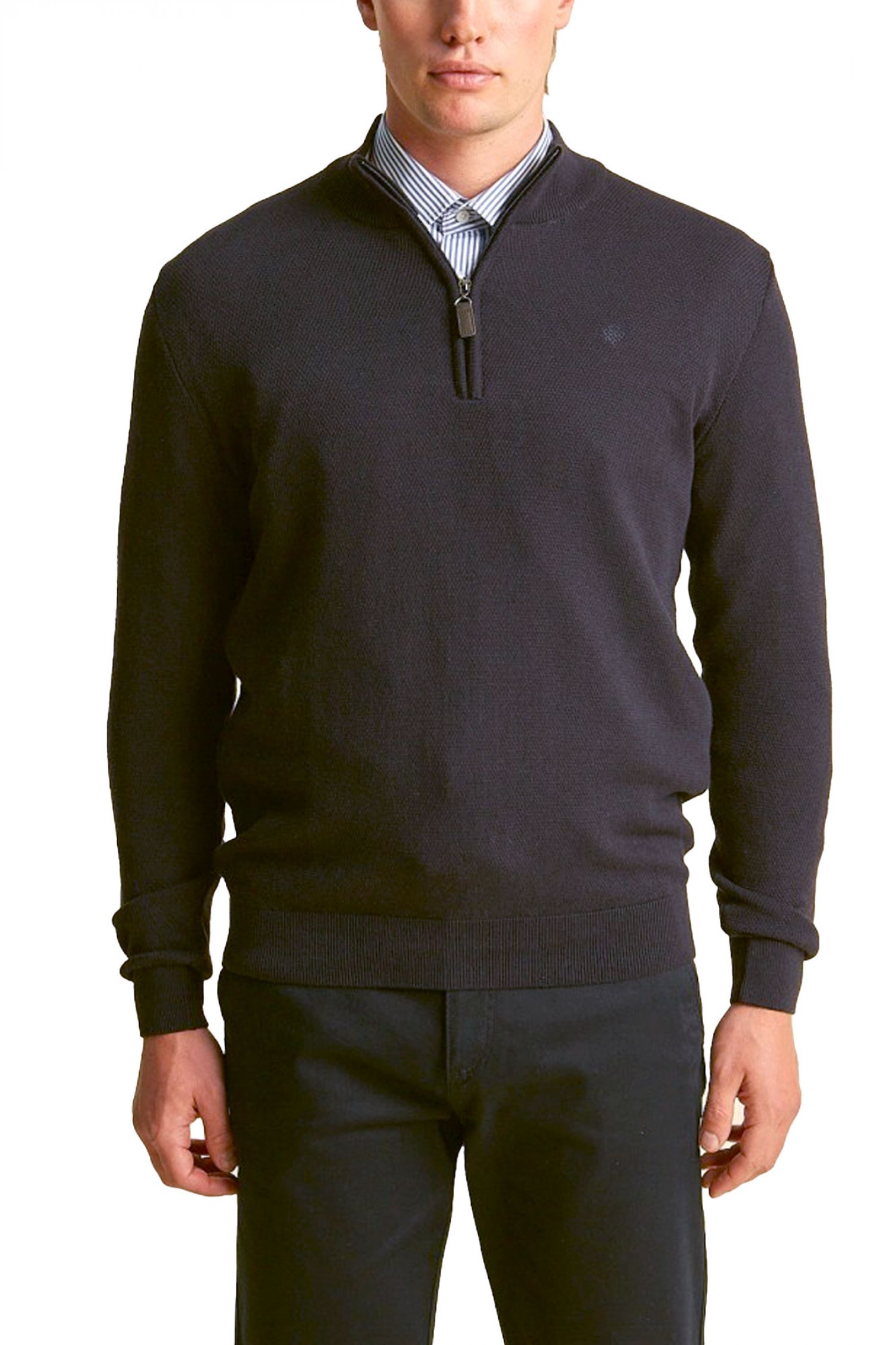 DORS ΠΛΕΚΤΟ HALFZIP OXFORD LOGO ΜΠΛΕ